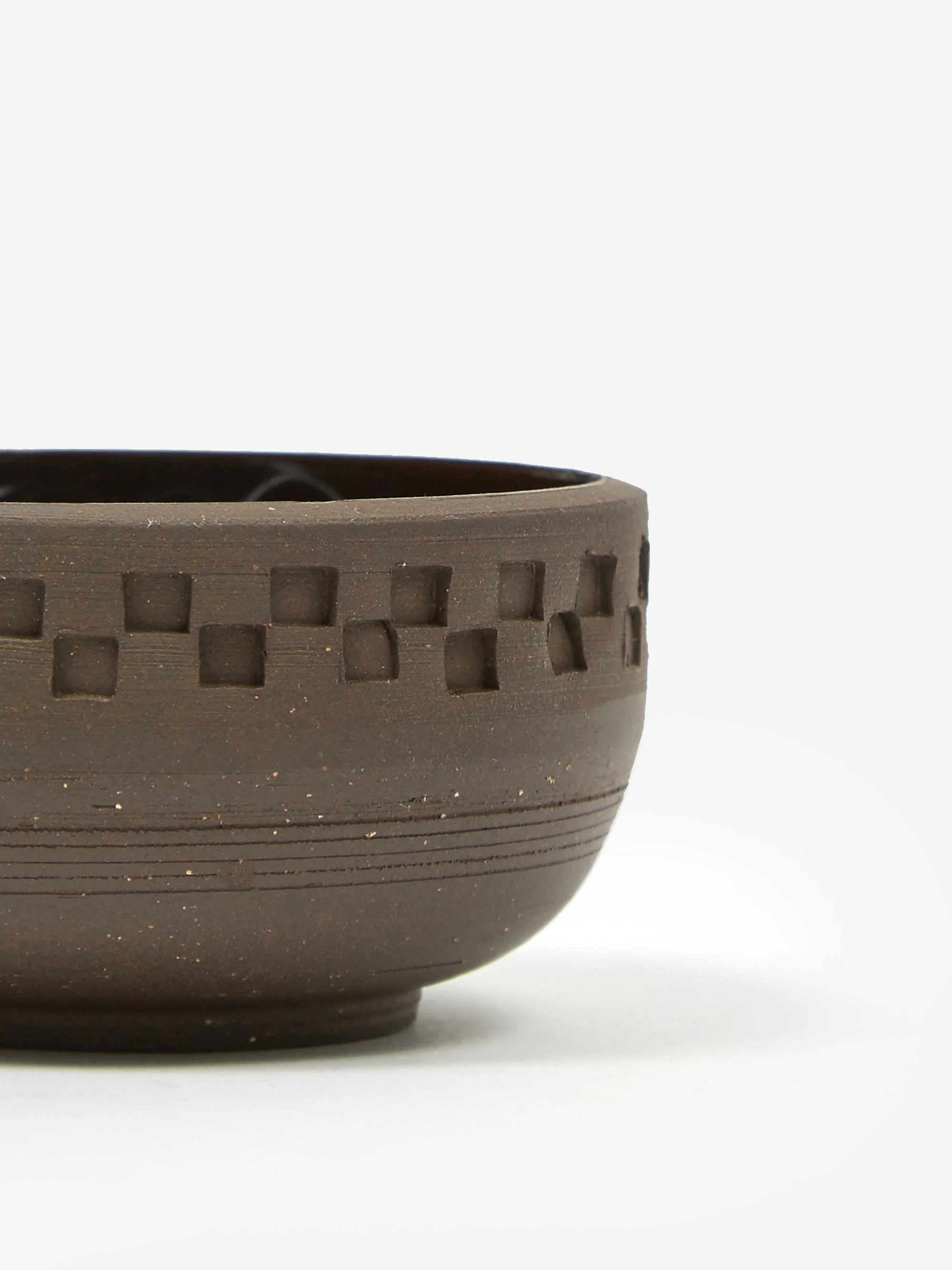 Mellow Incense Bowl Small - Porcelain Blind Stamped Check - Image 3