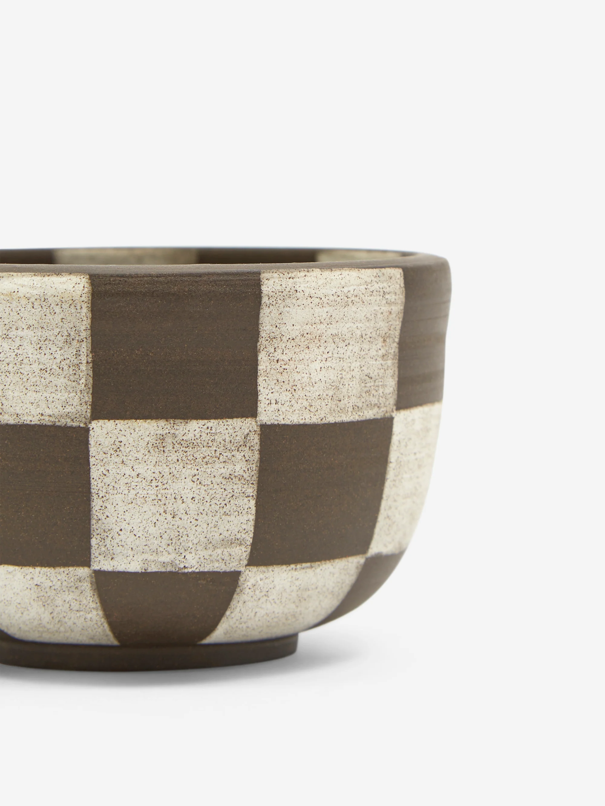 Mellow Medium Incense Bowl - Inside and Outside Check - Dark Brown - Image 2