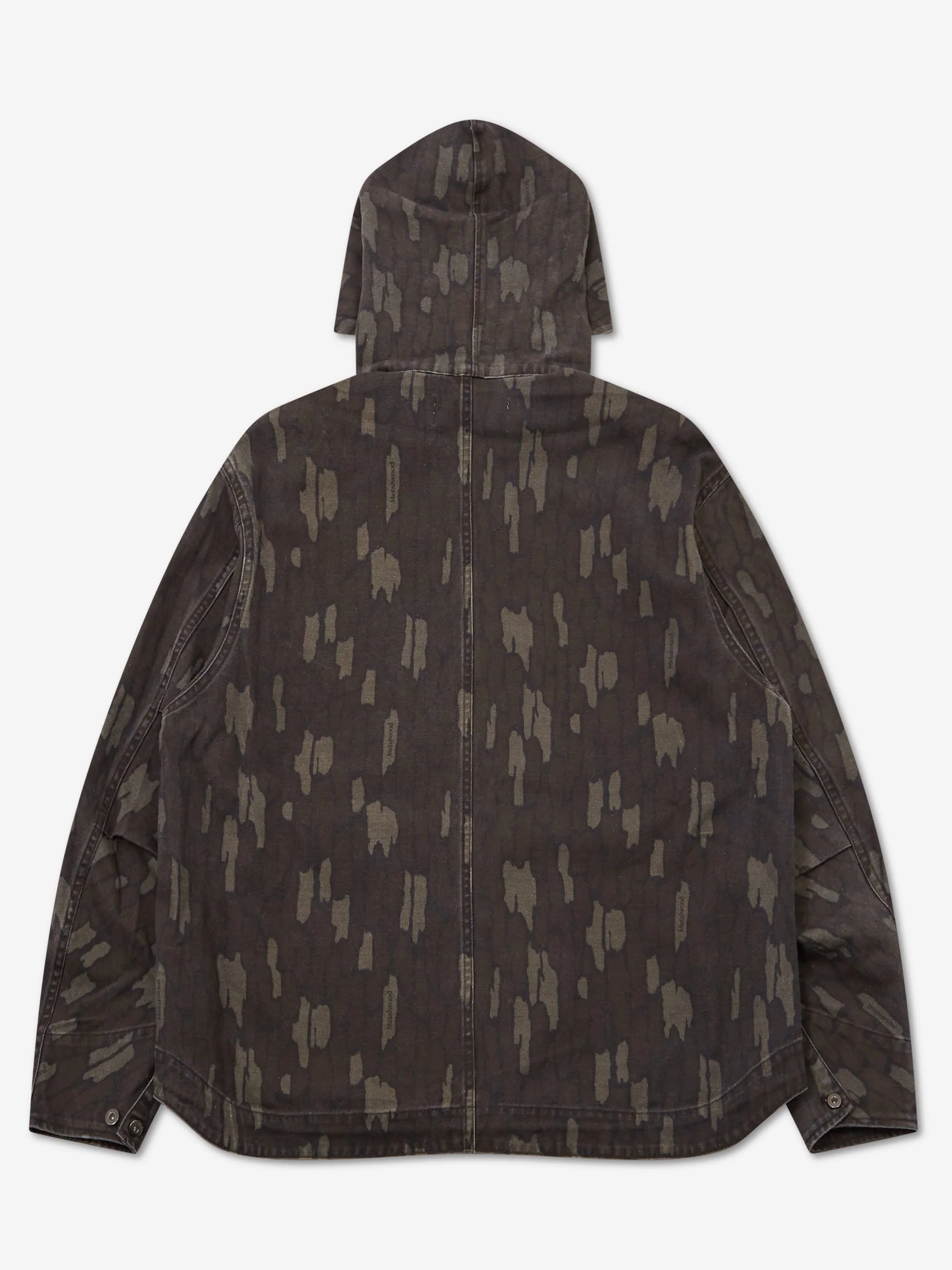 Metalwood Cotton Twill Zip Hoodie - Real Bark Camo - Image 3