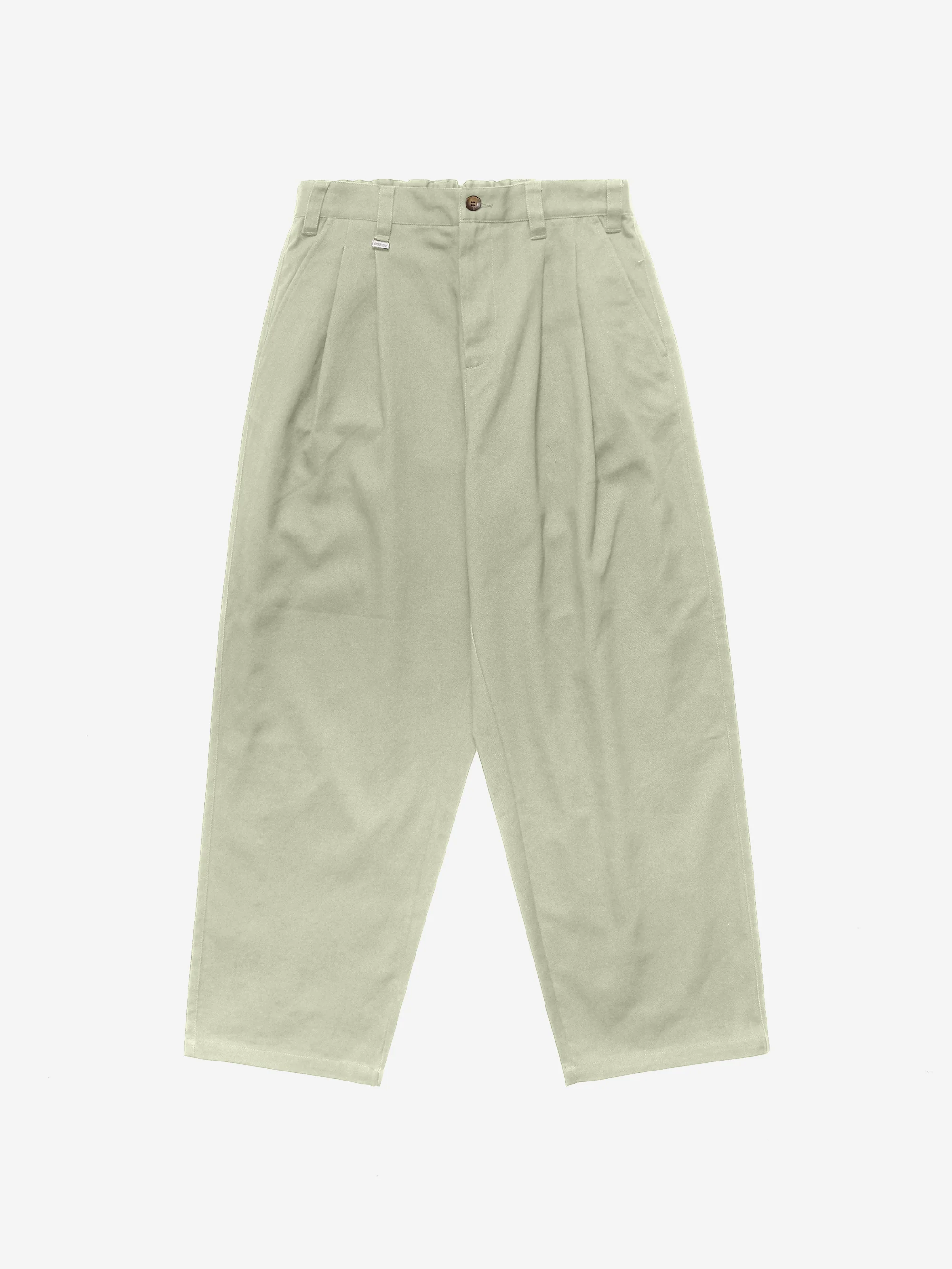 Metalwood Elastic Waist Baggy Pant - Khaki