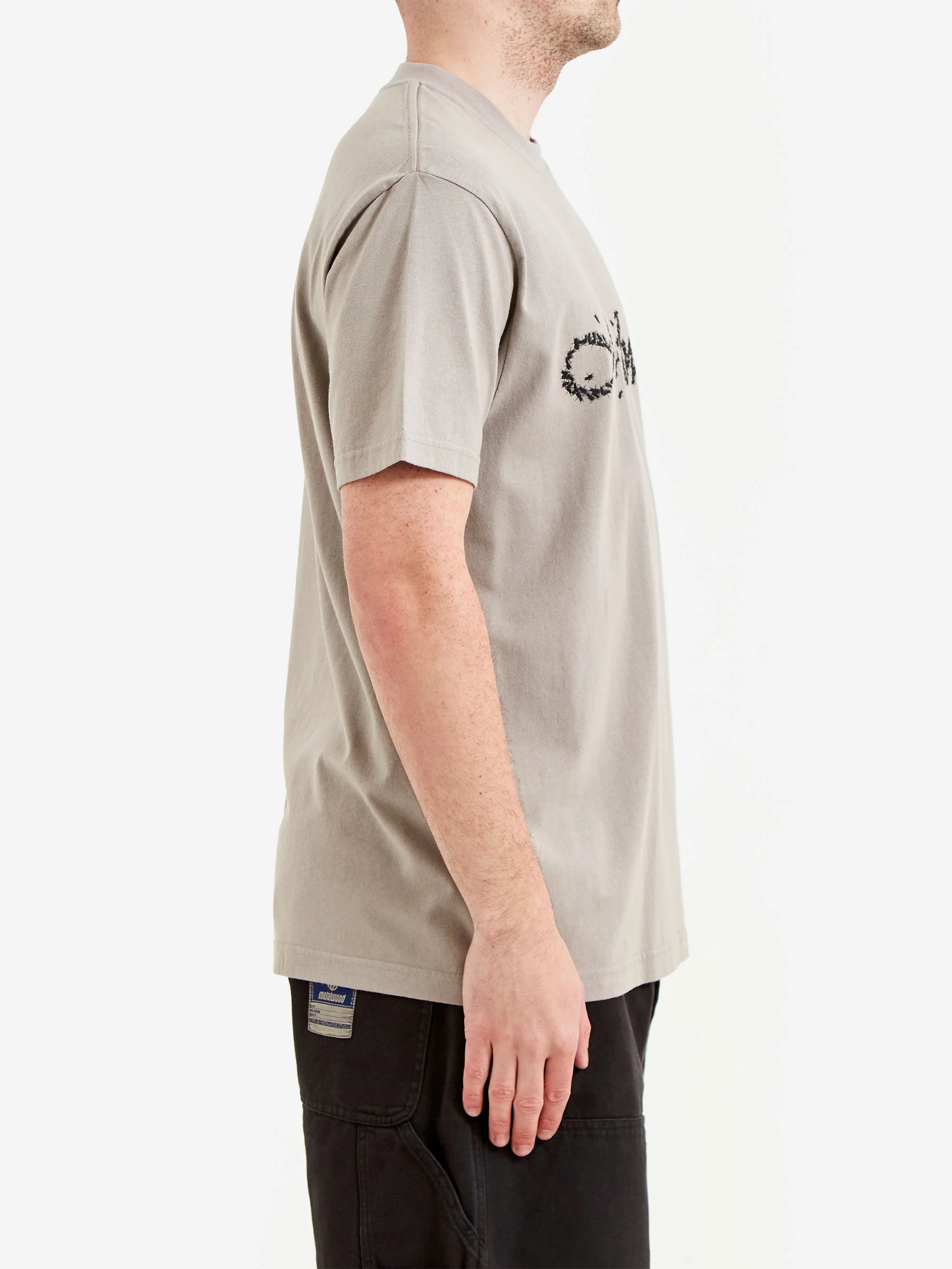 Metalwood Flies T-Shirt - Taupe - Image 3