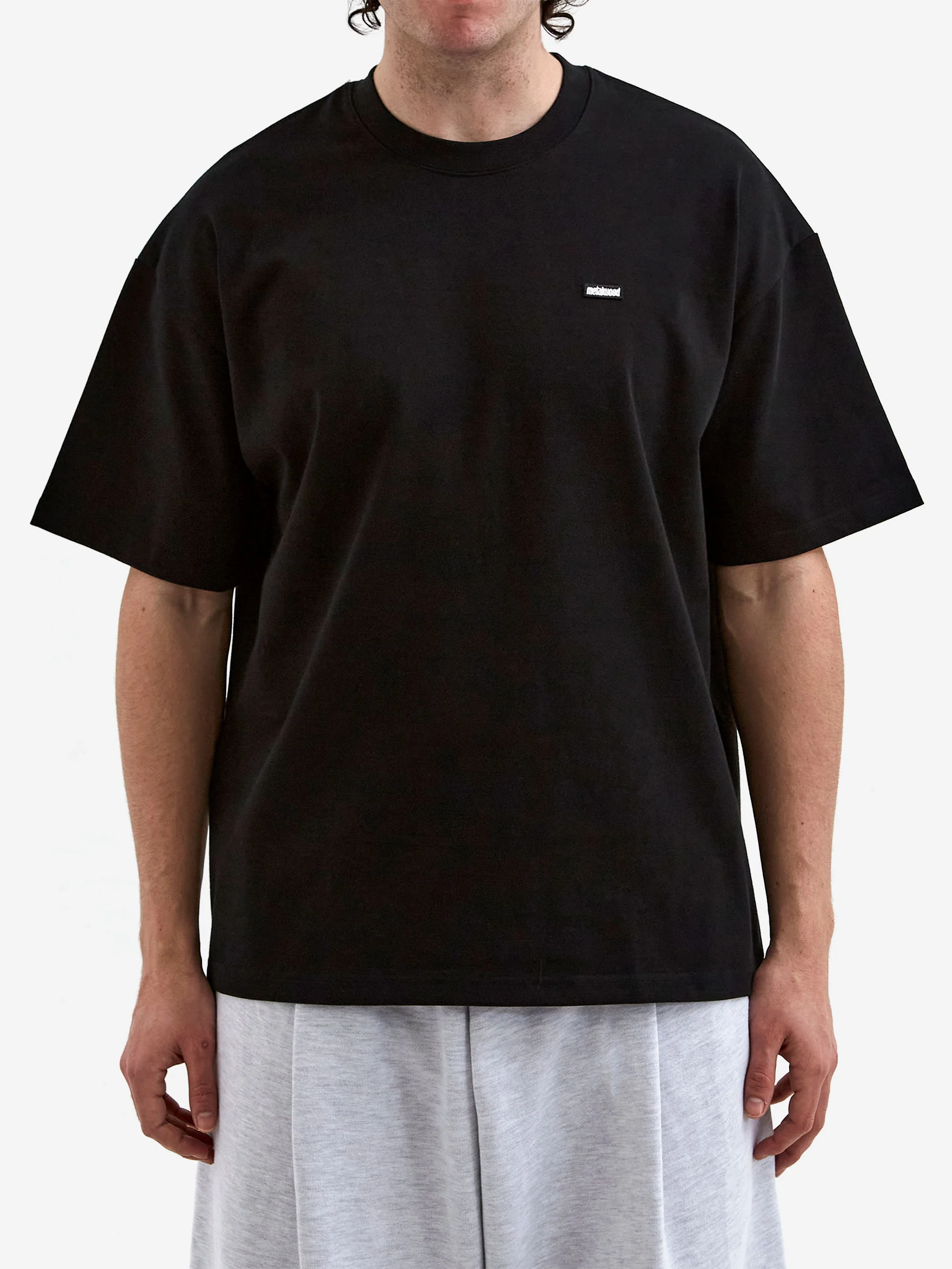 Metalwood Heavyweight Mini Metal Logo T-Shirt - Black - Image 2