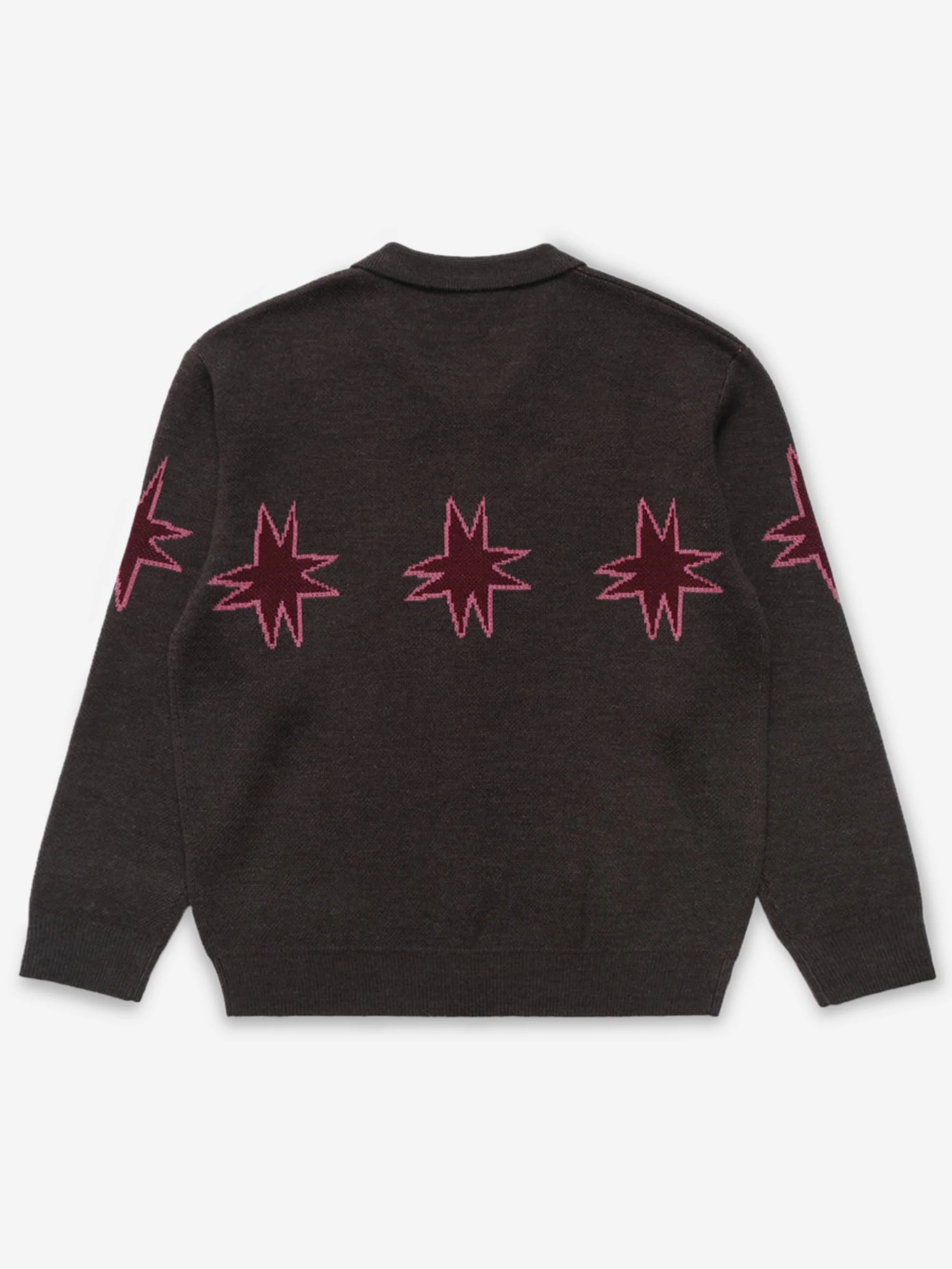 Metalwood Kiki Zip Knit Longsleeve Polo - Graphite - Image 2