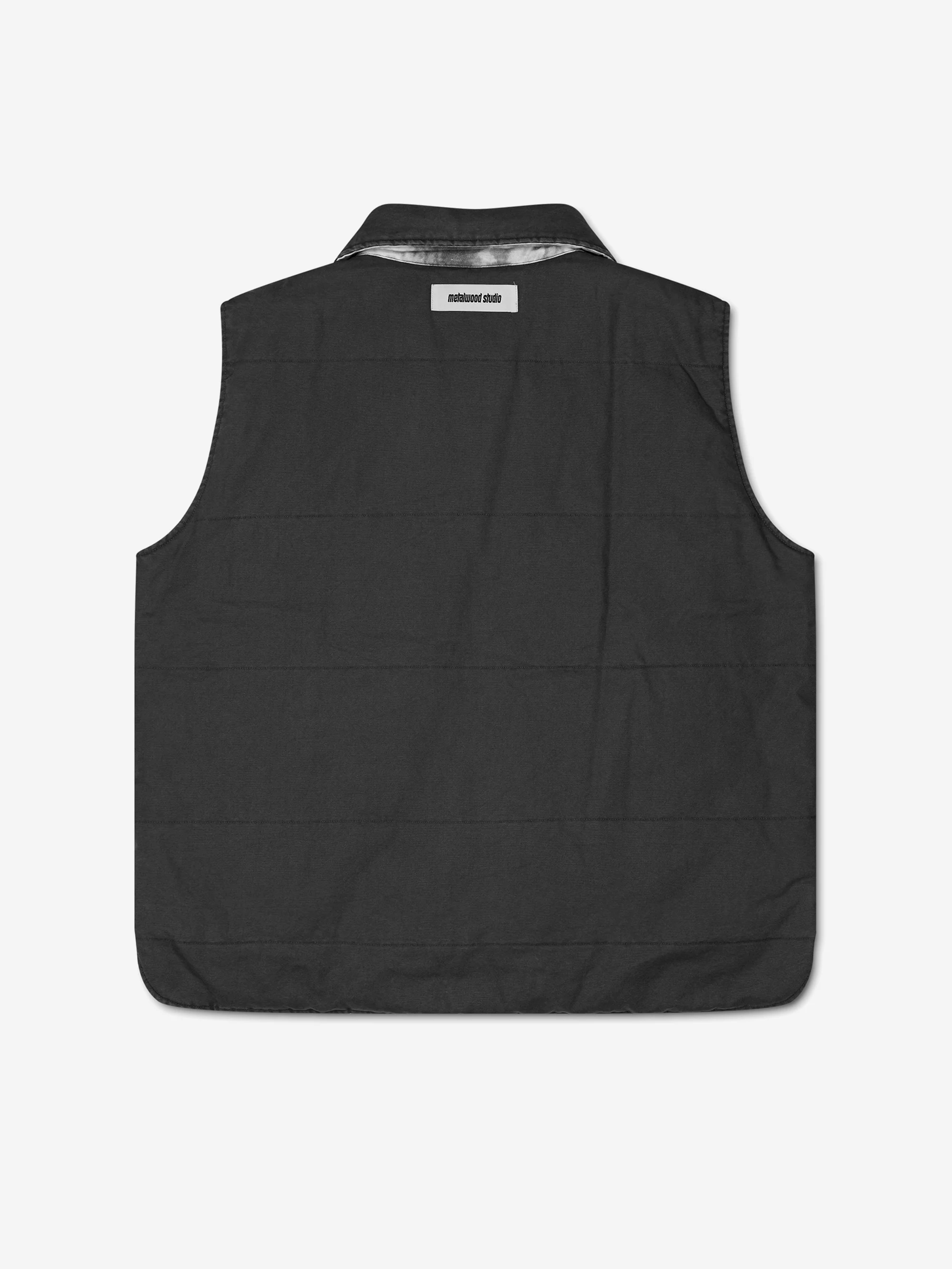 Metalwood Poly Filled Reversible Vest - Black - Image 7