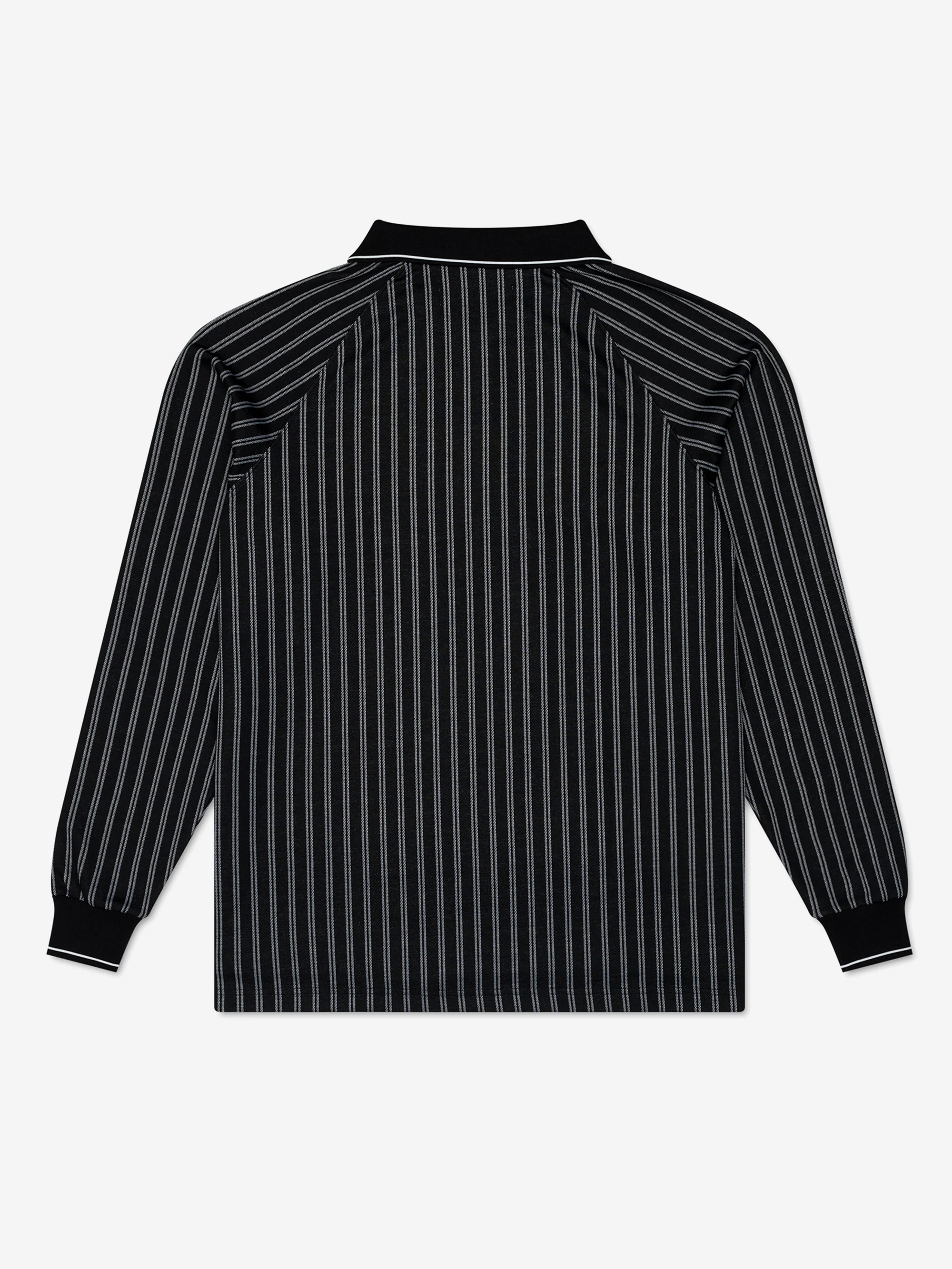 Metalwood Ribbed LS Polo 	- Black - Image 4