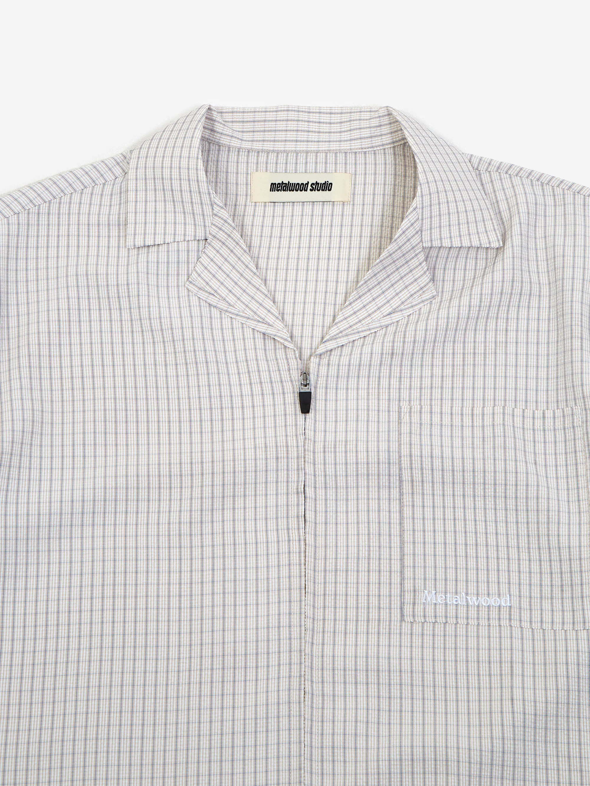 Metalwood Textured Caddie Shirt - Oat - Image 3