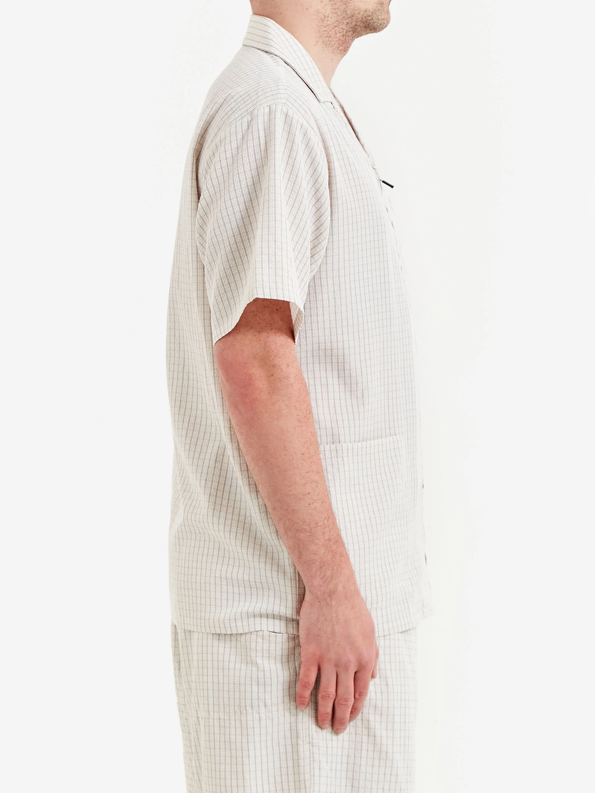 Metalwood Textured Caddie Shirt - Oat - Image 5