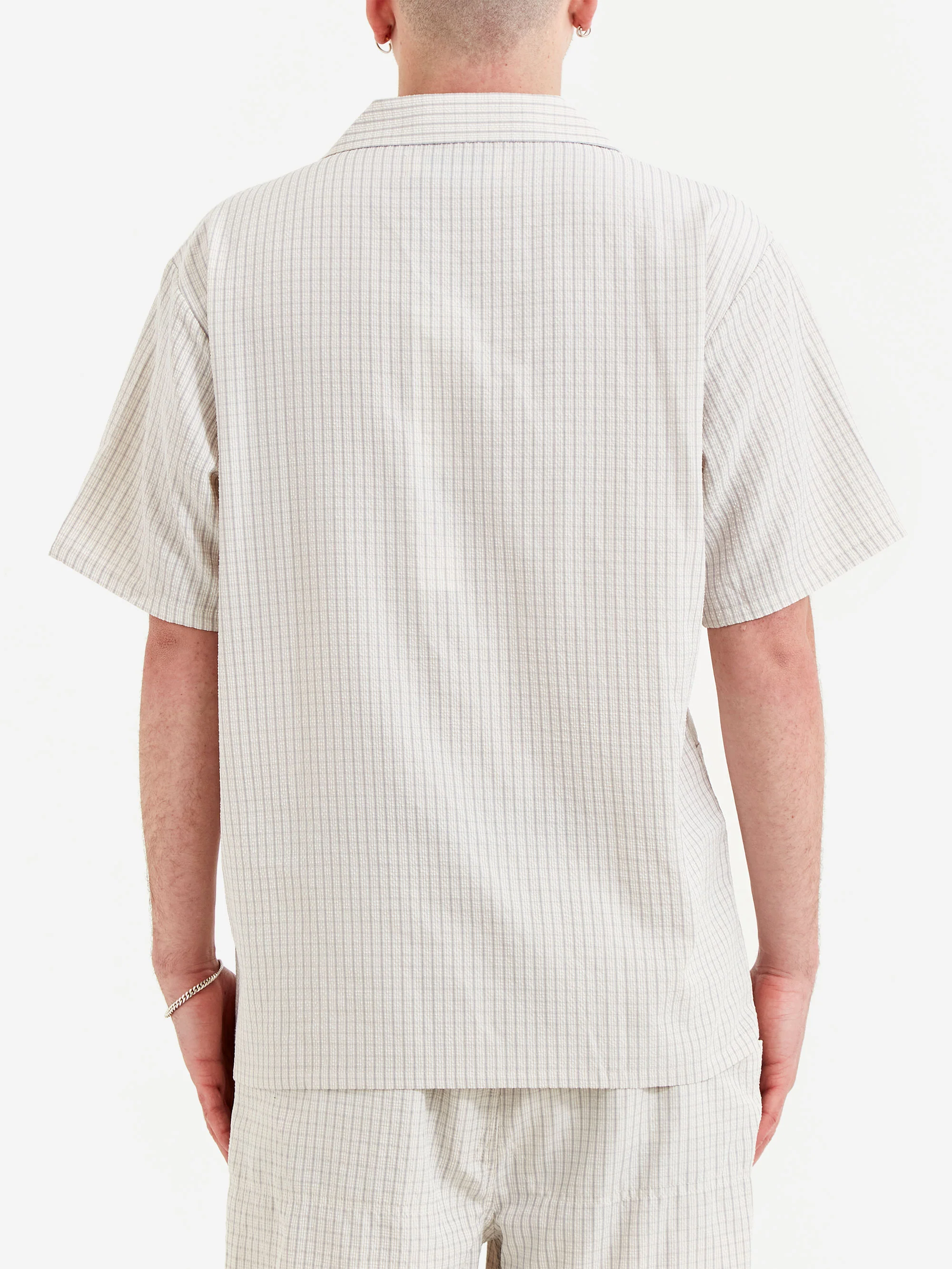 Metalwood Textured Caddie Shirt - Oat - Image 6