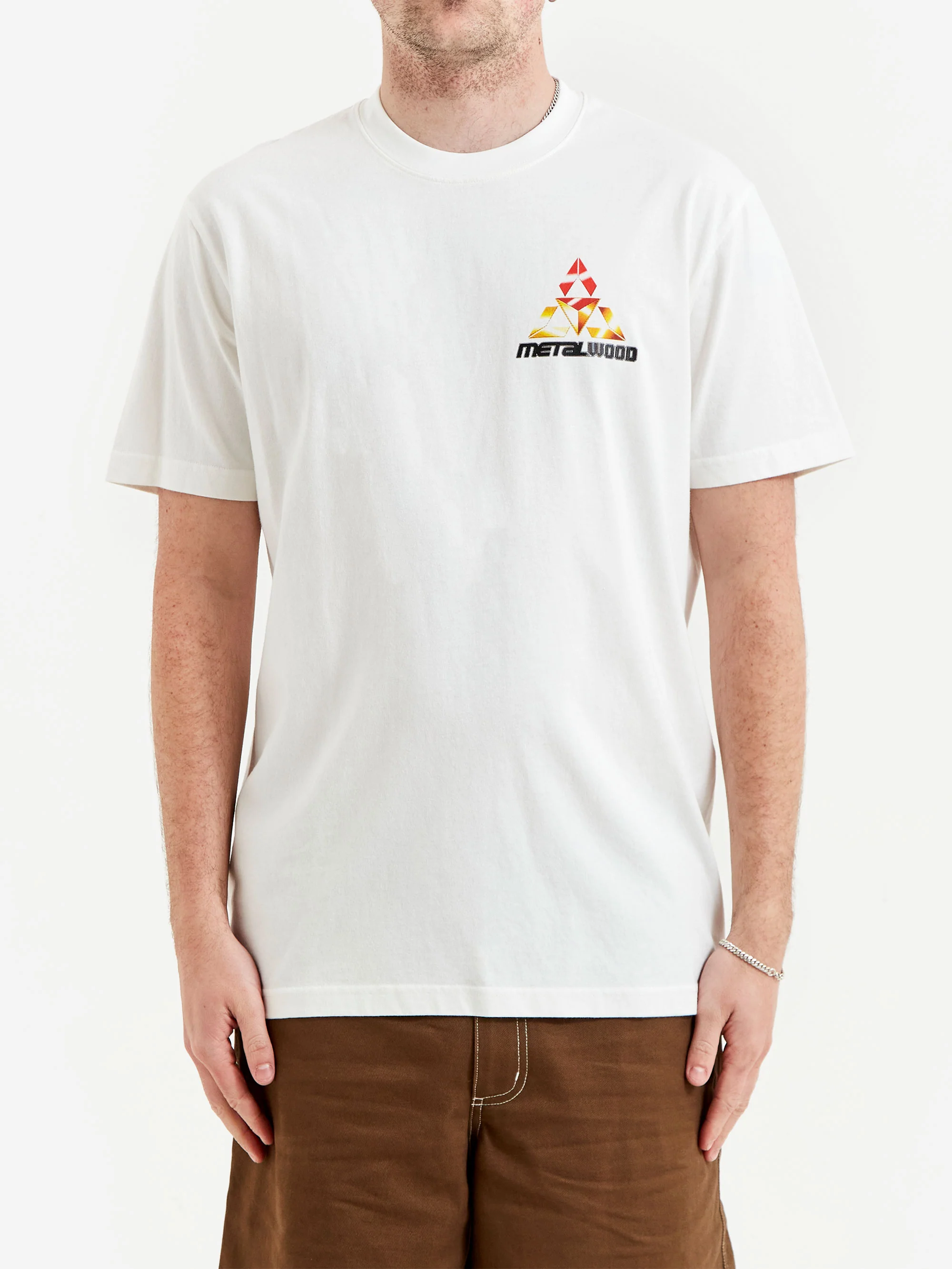 Metalwood Tri-Metal T-Shirt - White - Image 2