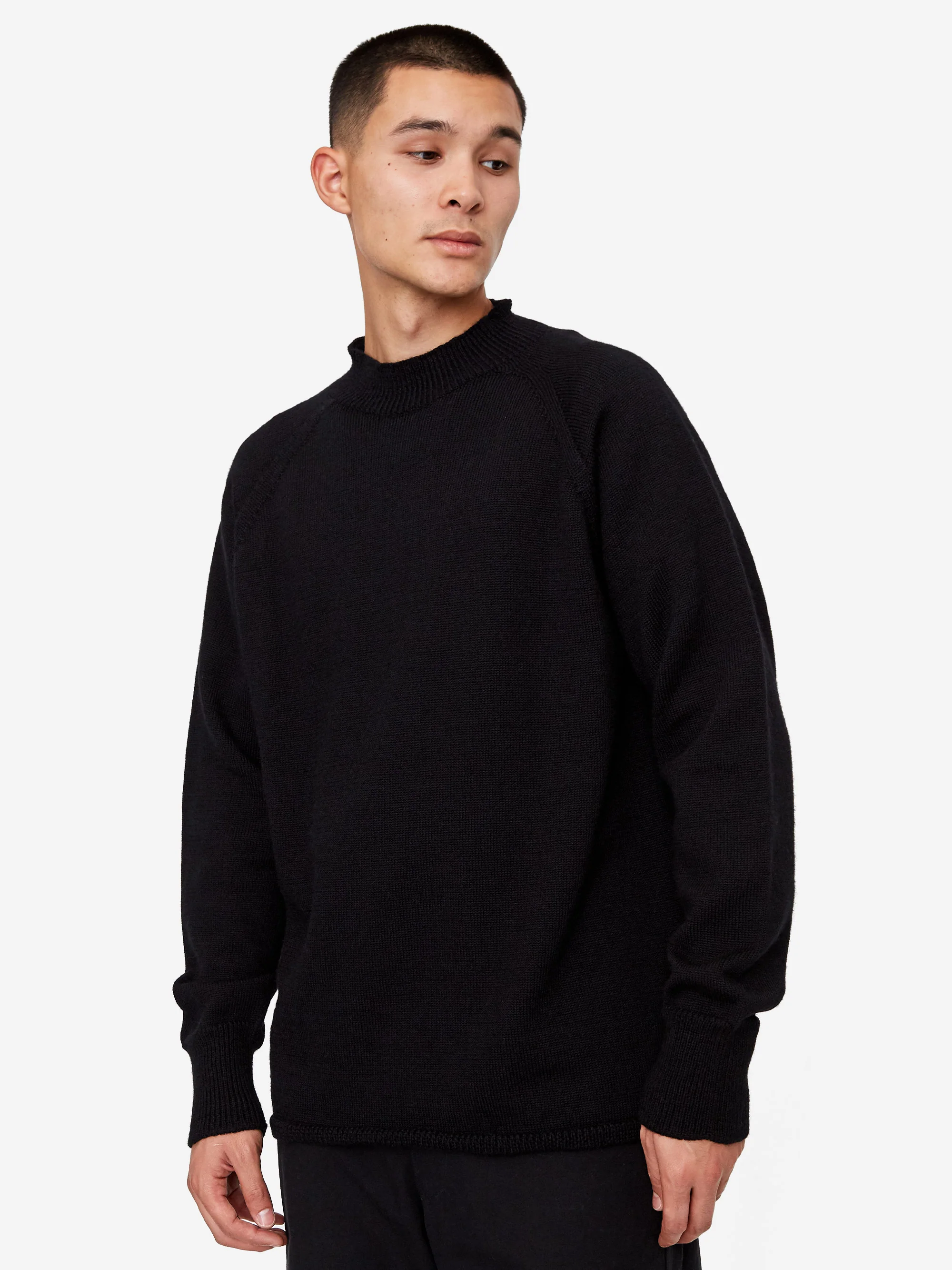 MHL. By Margaret Howell Crewneck Jumper - Black - Image 5