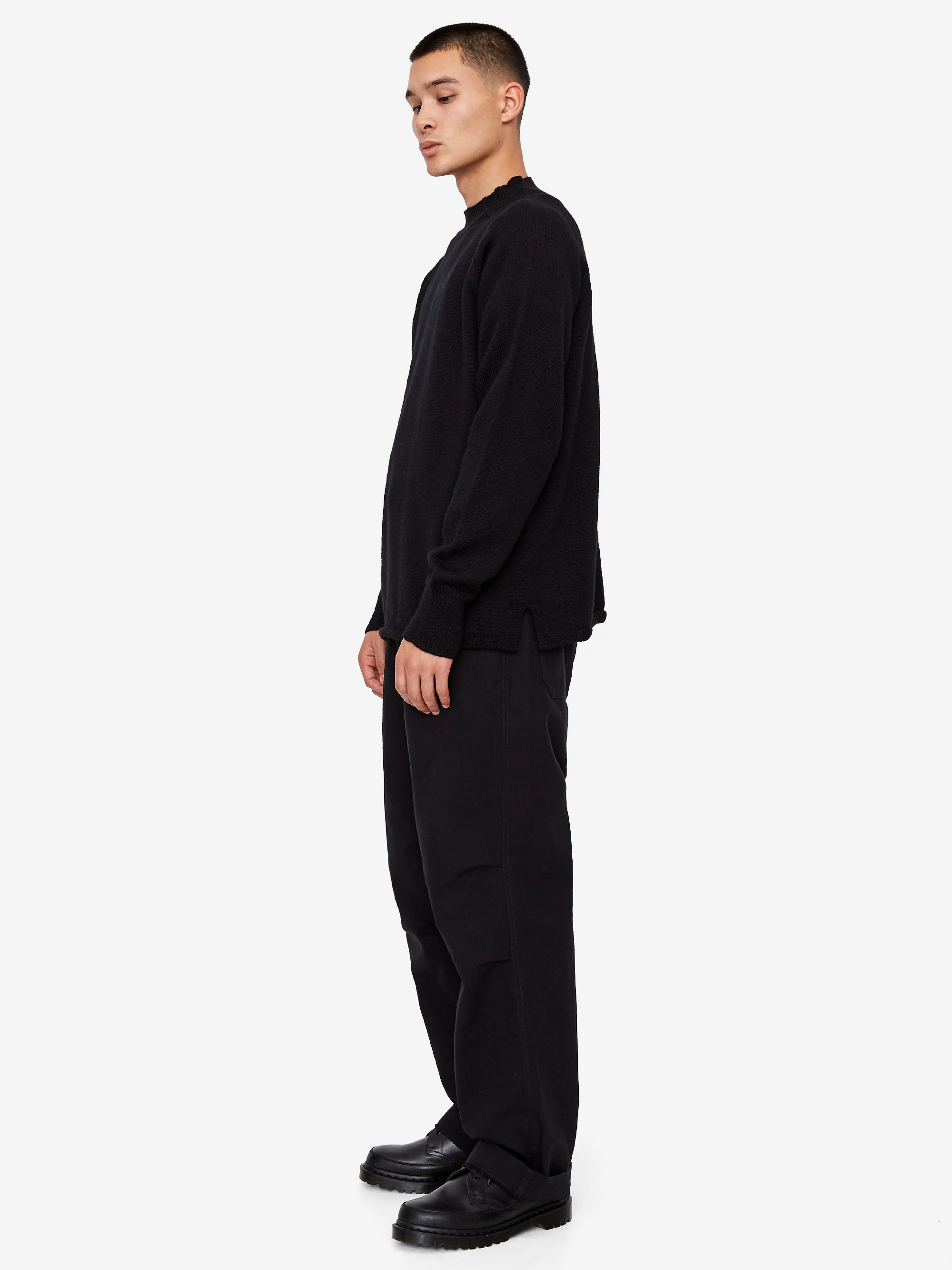 MHL. By Margaret Howell Crewneck Jumper - Black - Image 6