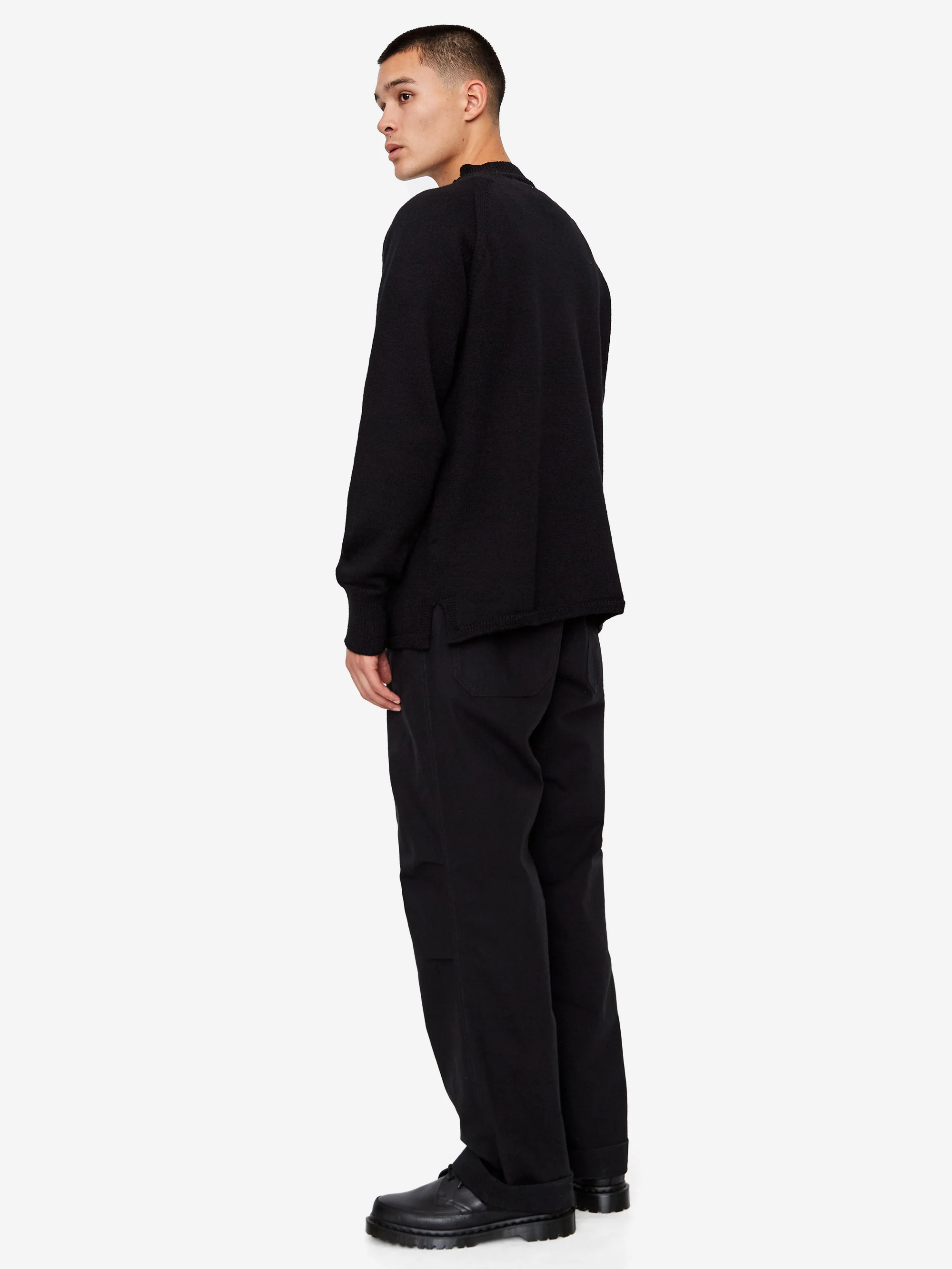 MHL. By Margaret Howell Crewneck Jumper - Black - Image 8