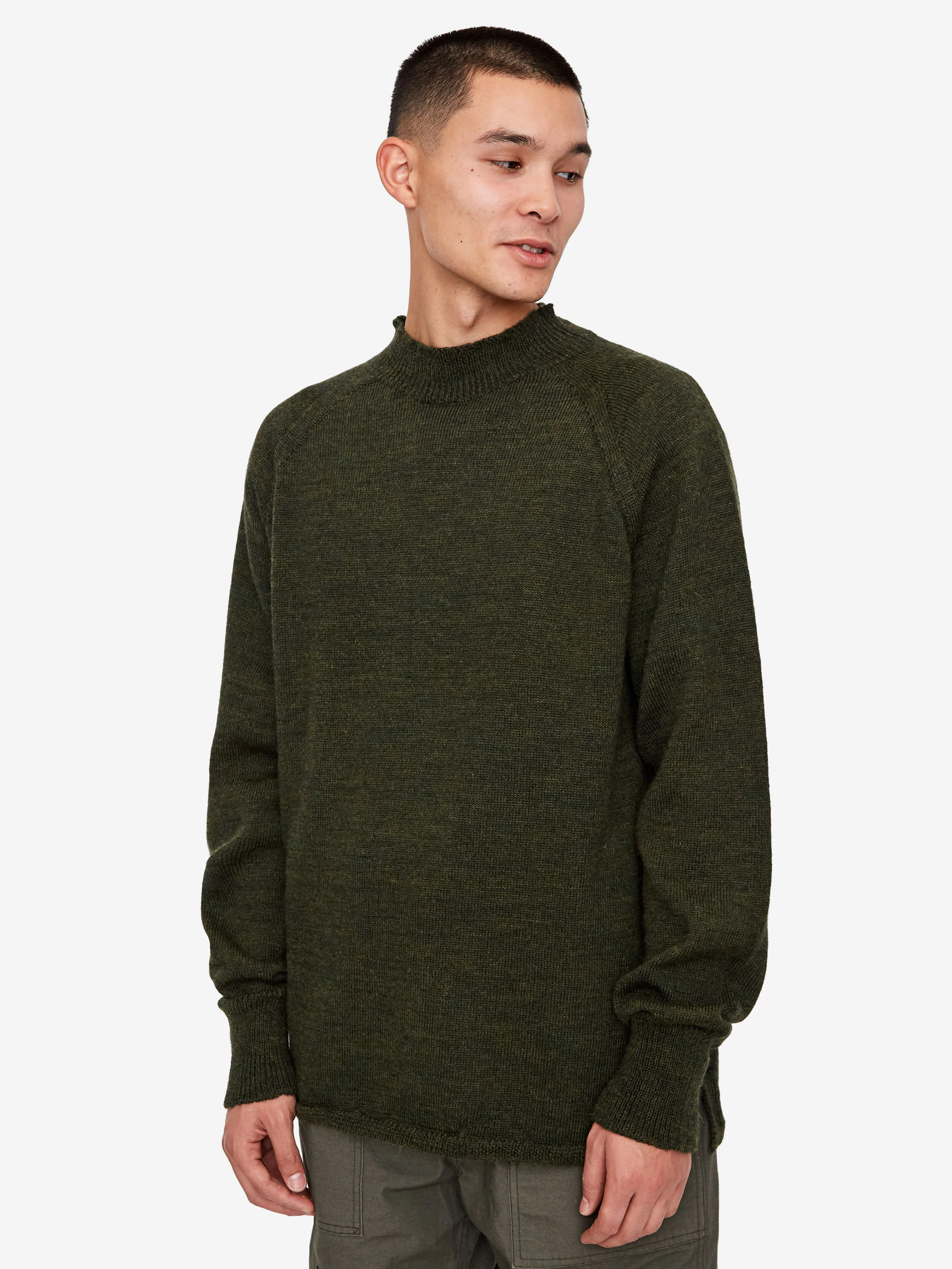 MHL. By Margaret Howell Crewneck Jumper - Loden - Image 5