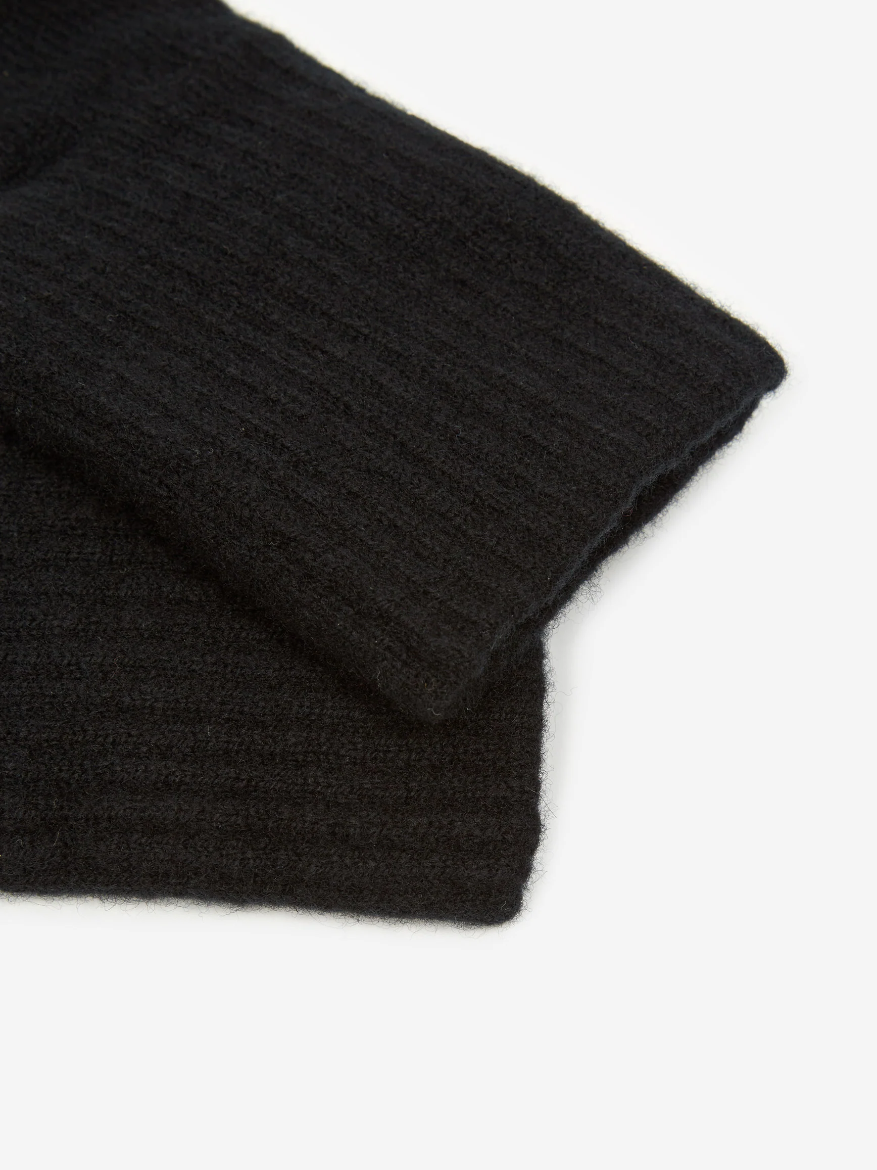MHL. By Margaret Howell Felted Fingerless Glove - Black - Image 3