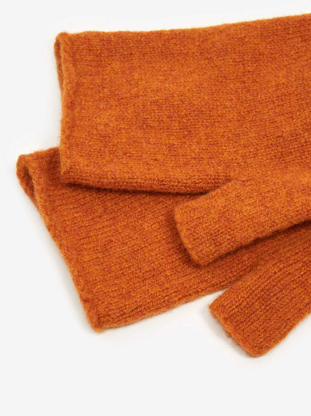 MHL. By Margaret Howell Felted Fingerless Glove - Rust - Image 2