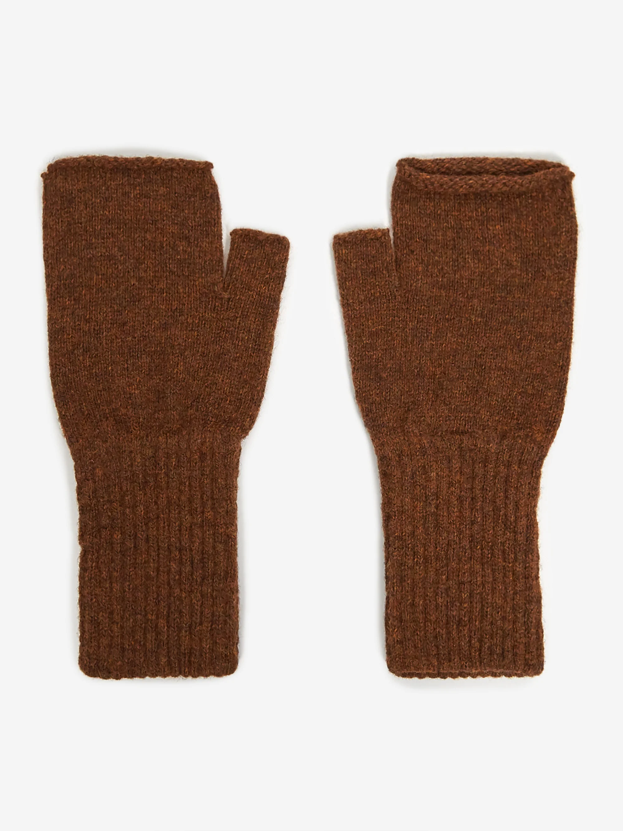 MHL. By Margaret Howell Felted Fingerless Glove W - Tobacco