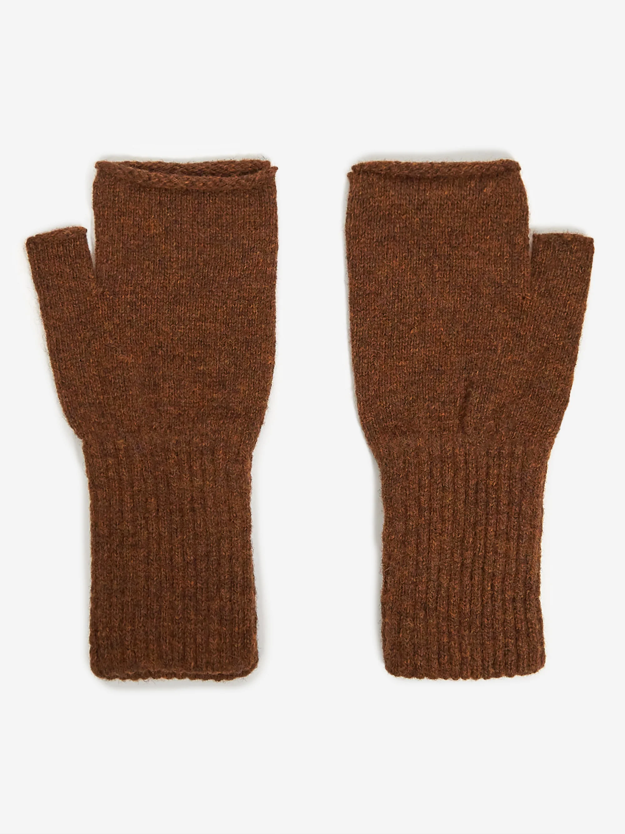 MHL. By Margaret Howell Felted Fingerless Glove W - Tobacco - Image 3