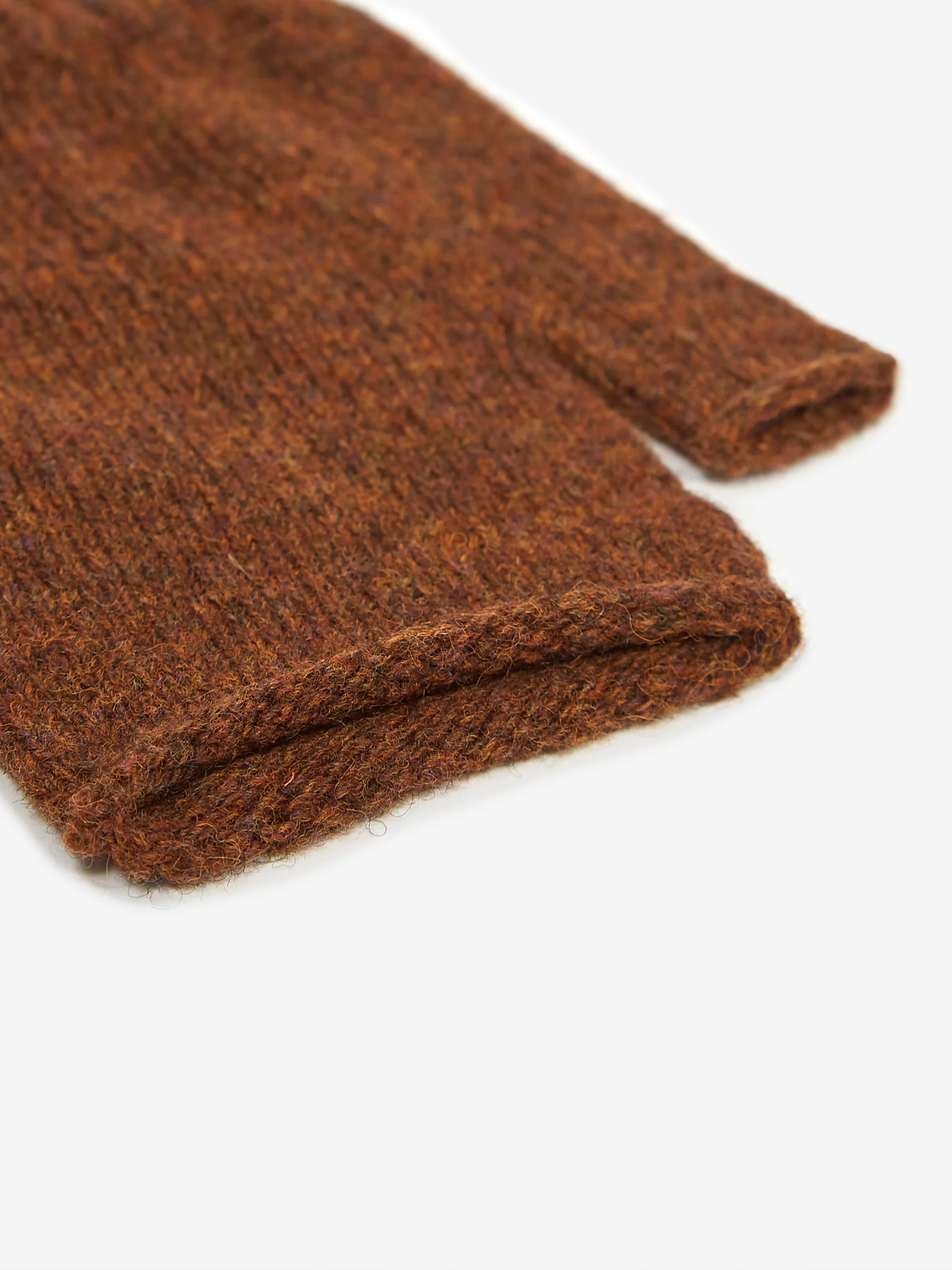 MHL. By Margaret Howell Felted Fingerless Glove W - Tobacco - Image 4