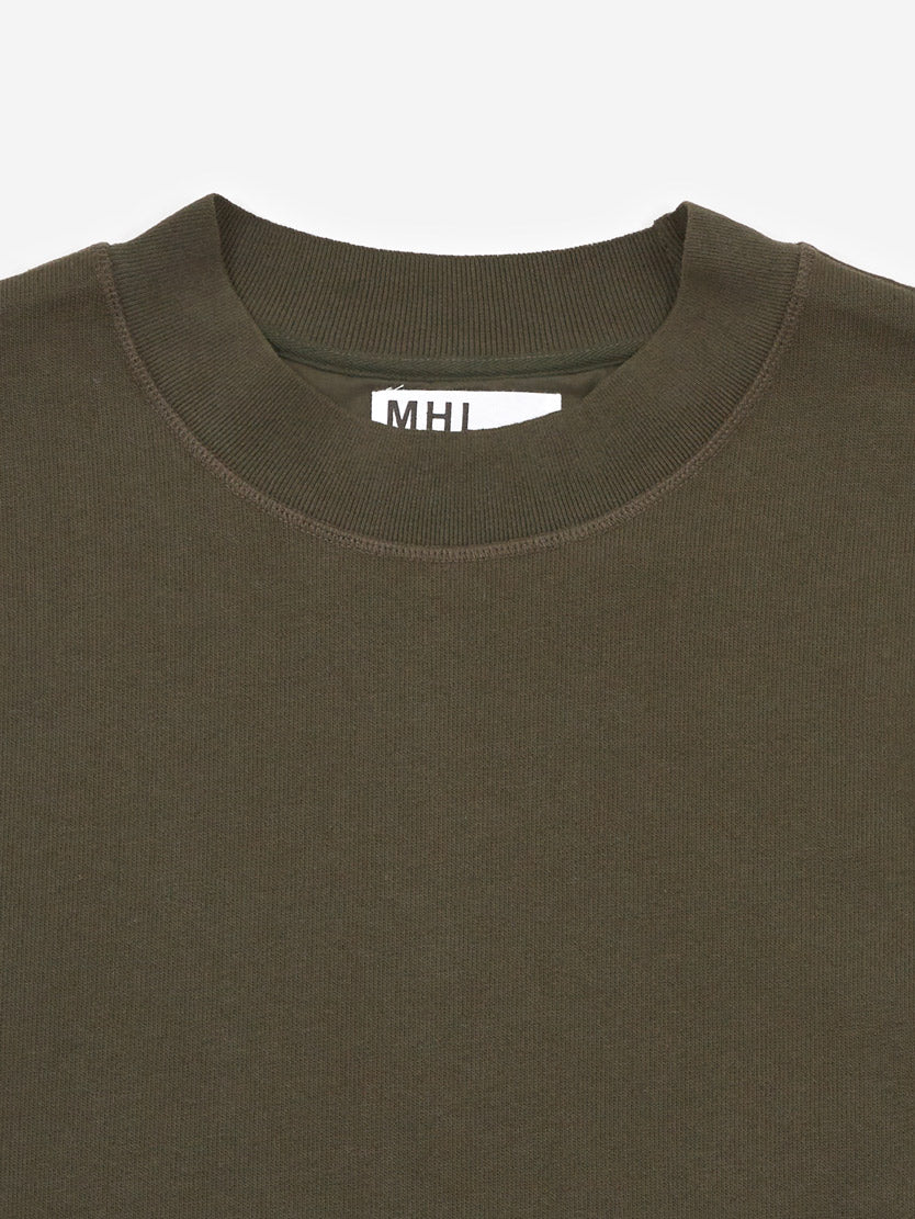 MHL. By Margaret Howell Flat Hem Sweatshirt - Dark Green - Image 3