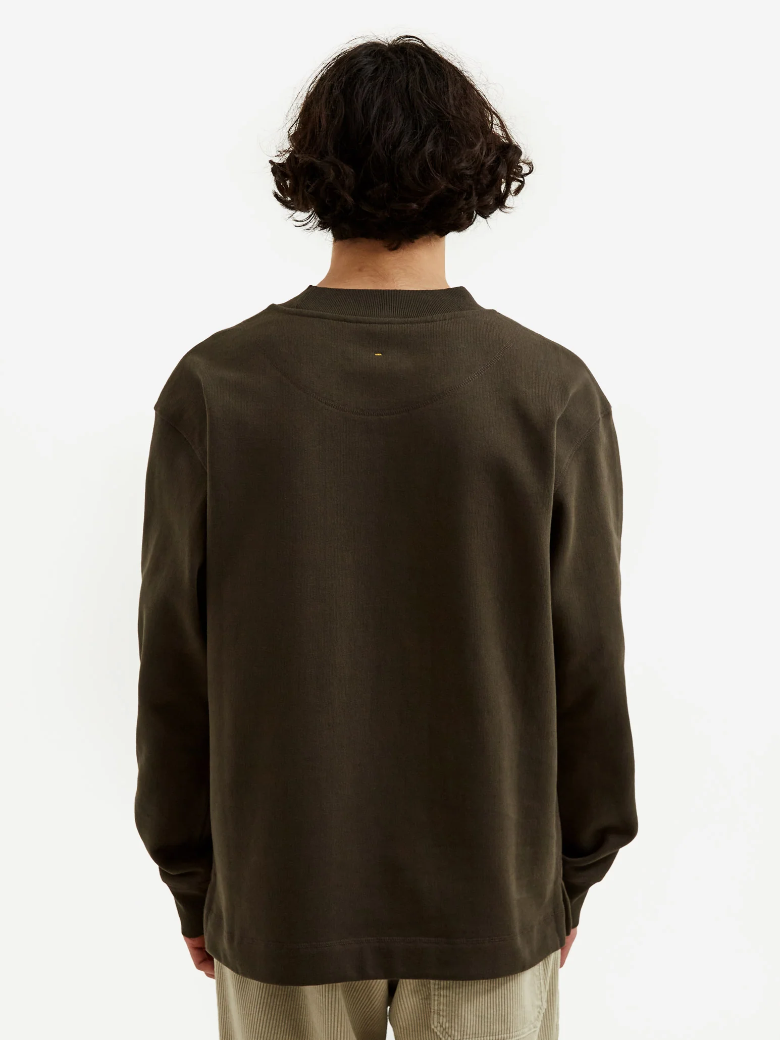 MHL. By Margaret Howell Flat Hem Sweatshirt - Dark Green - Image 7