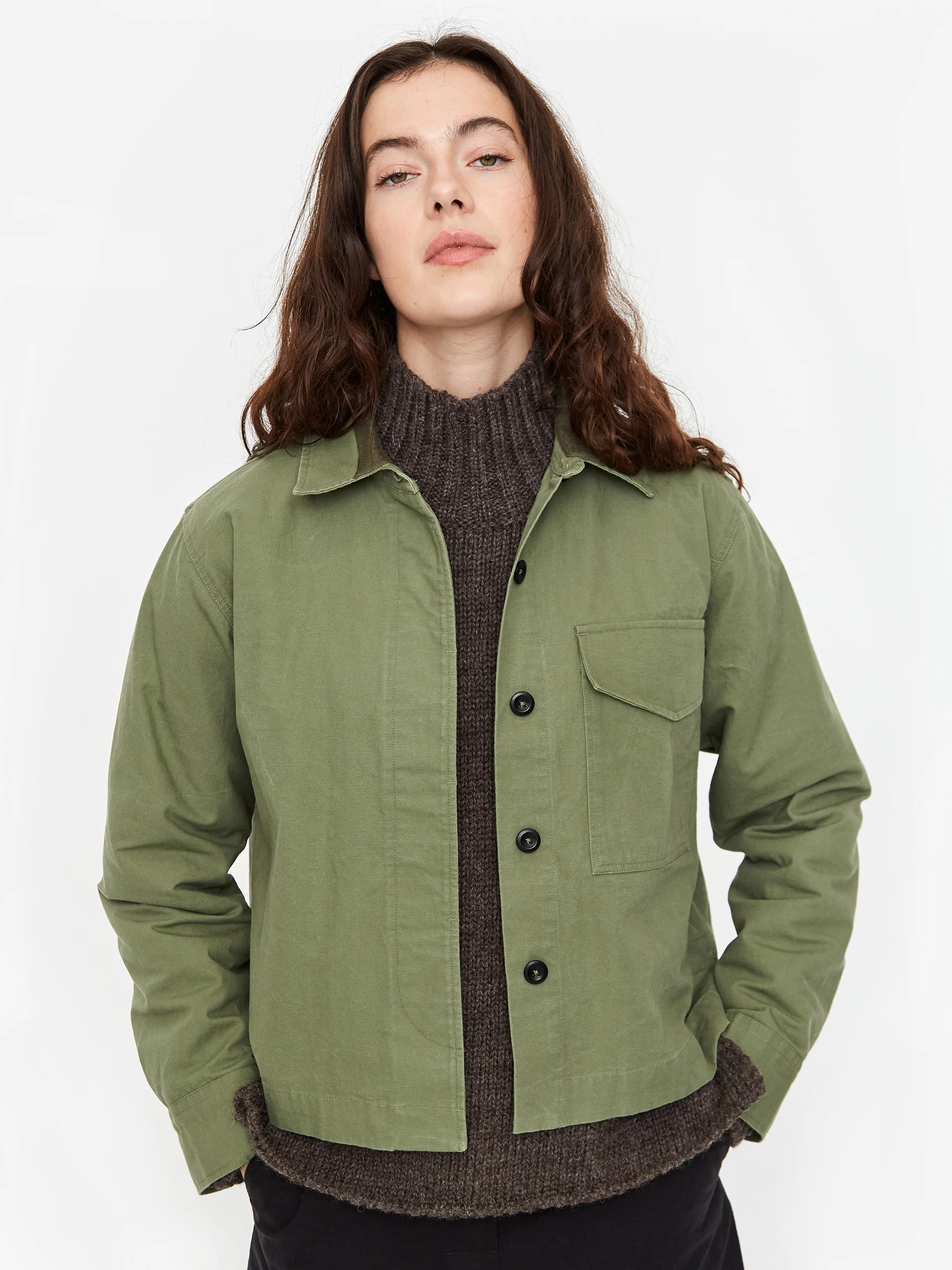 MHL. By Margaret Howell Overall Longsleeve Shirt - Khaki - Image 2