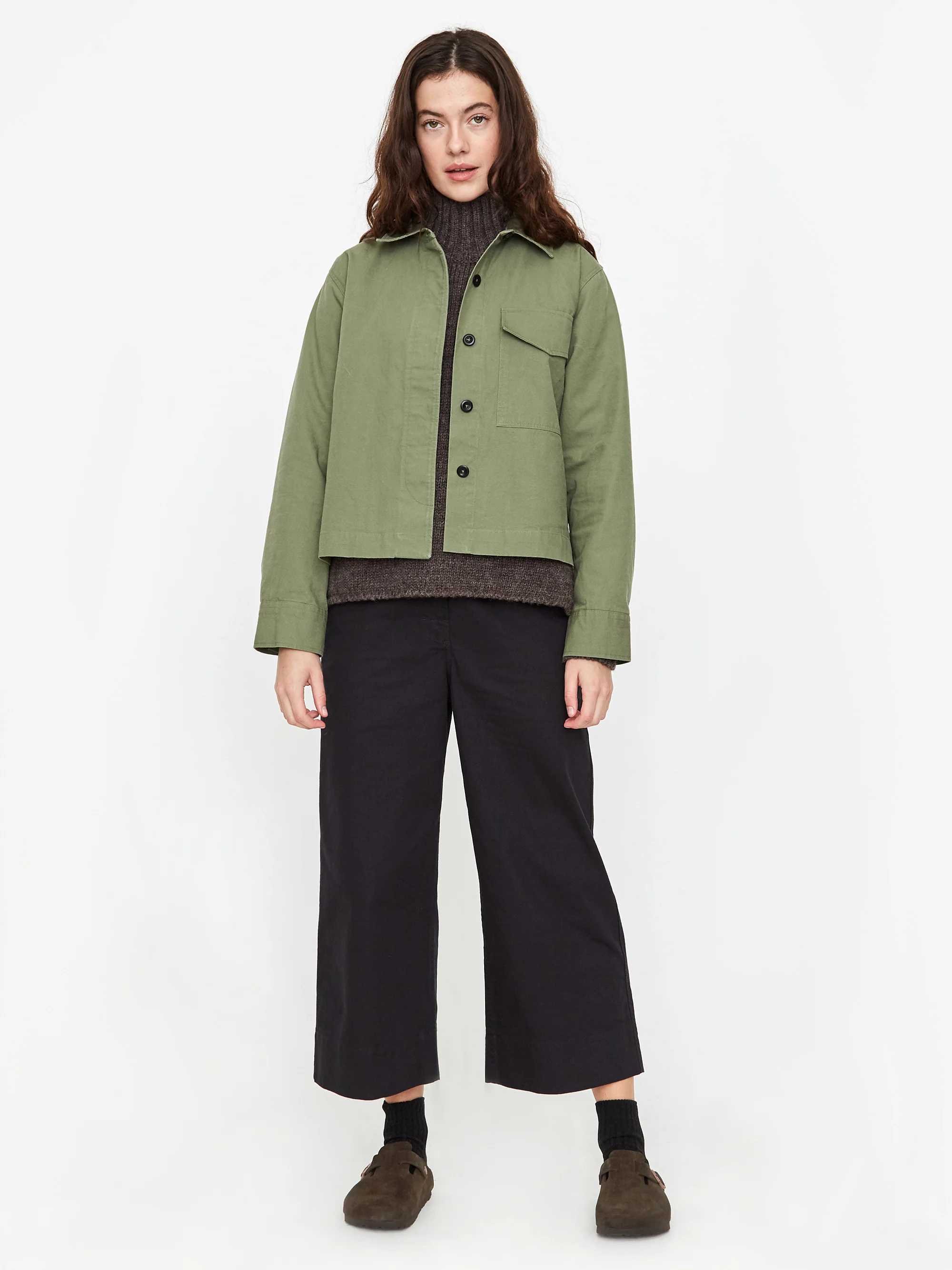 MHL. By Margaret Howell Overall Longsleeve Shirt - Khaki - Image 3