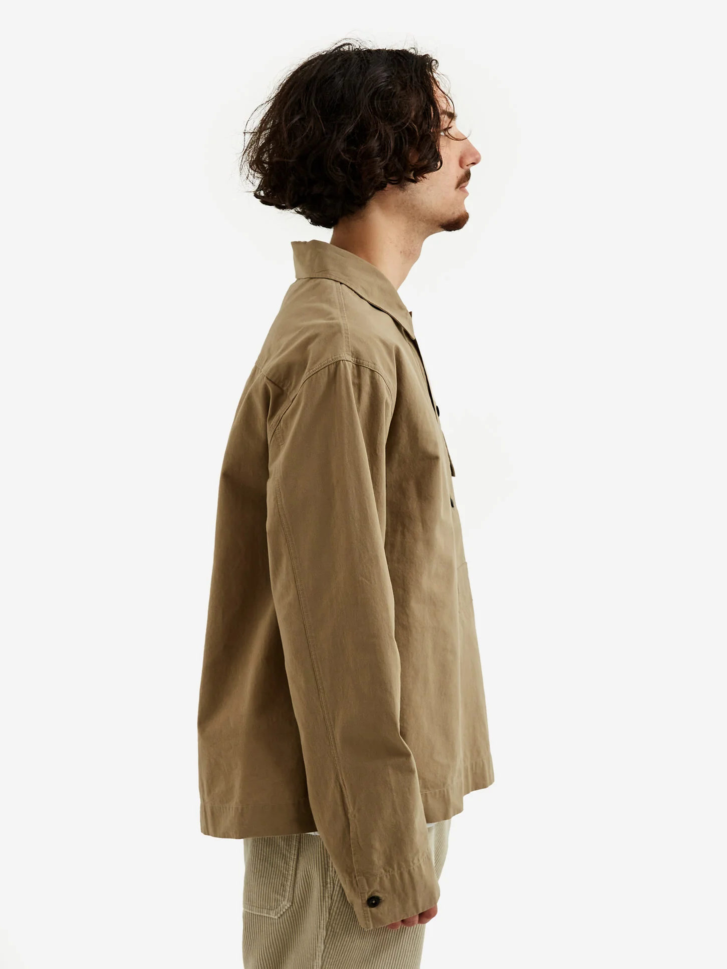 MHL. By Margaret Howell Pull On Utility Shirt - Mouse - Image 9