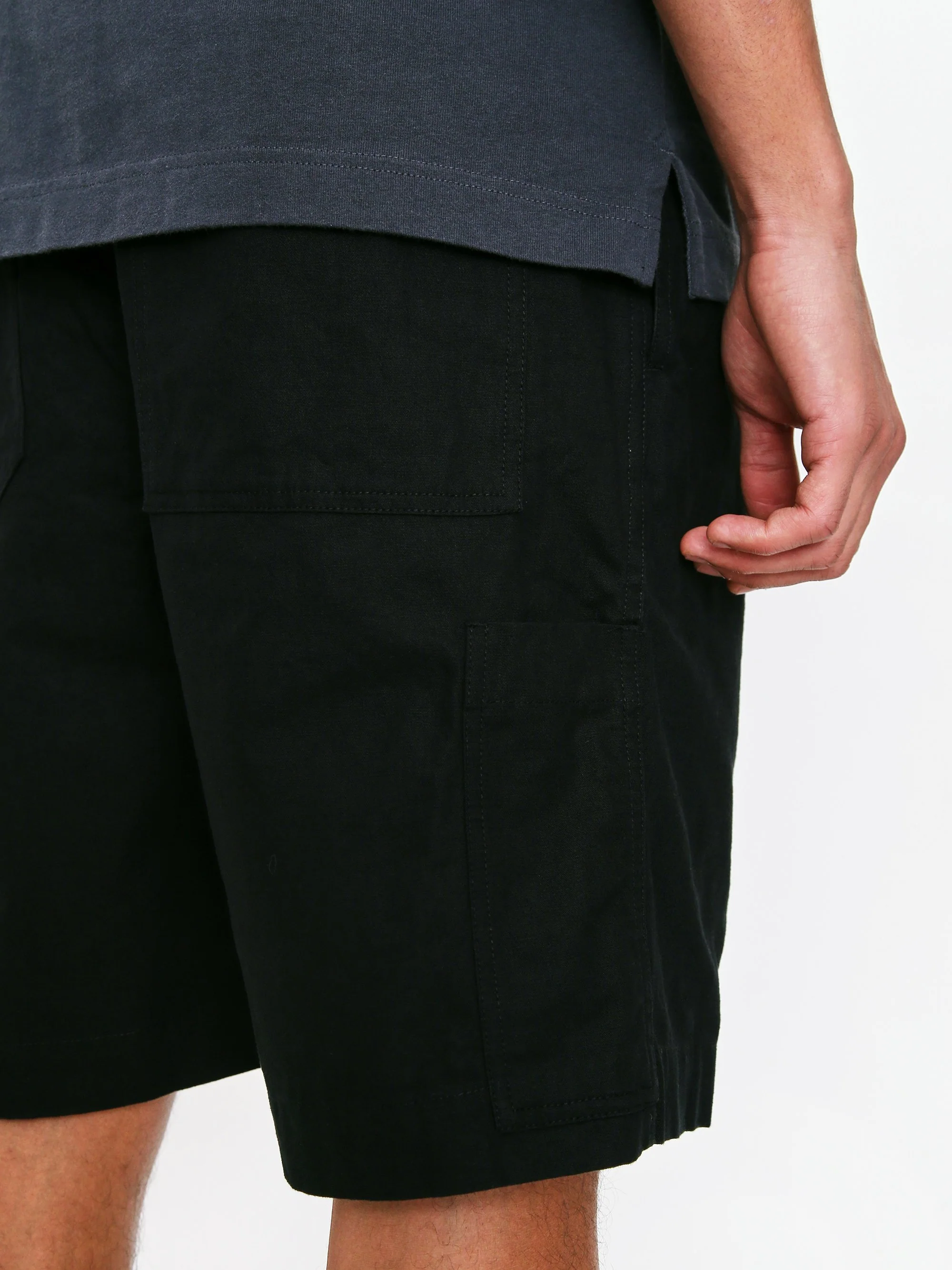 MHL. By Margaret Howell Pull Up Short - Black - Image 9
