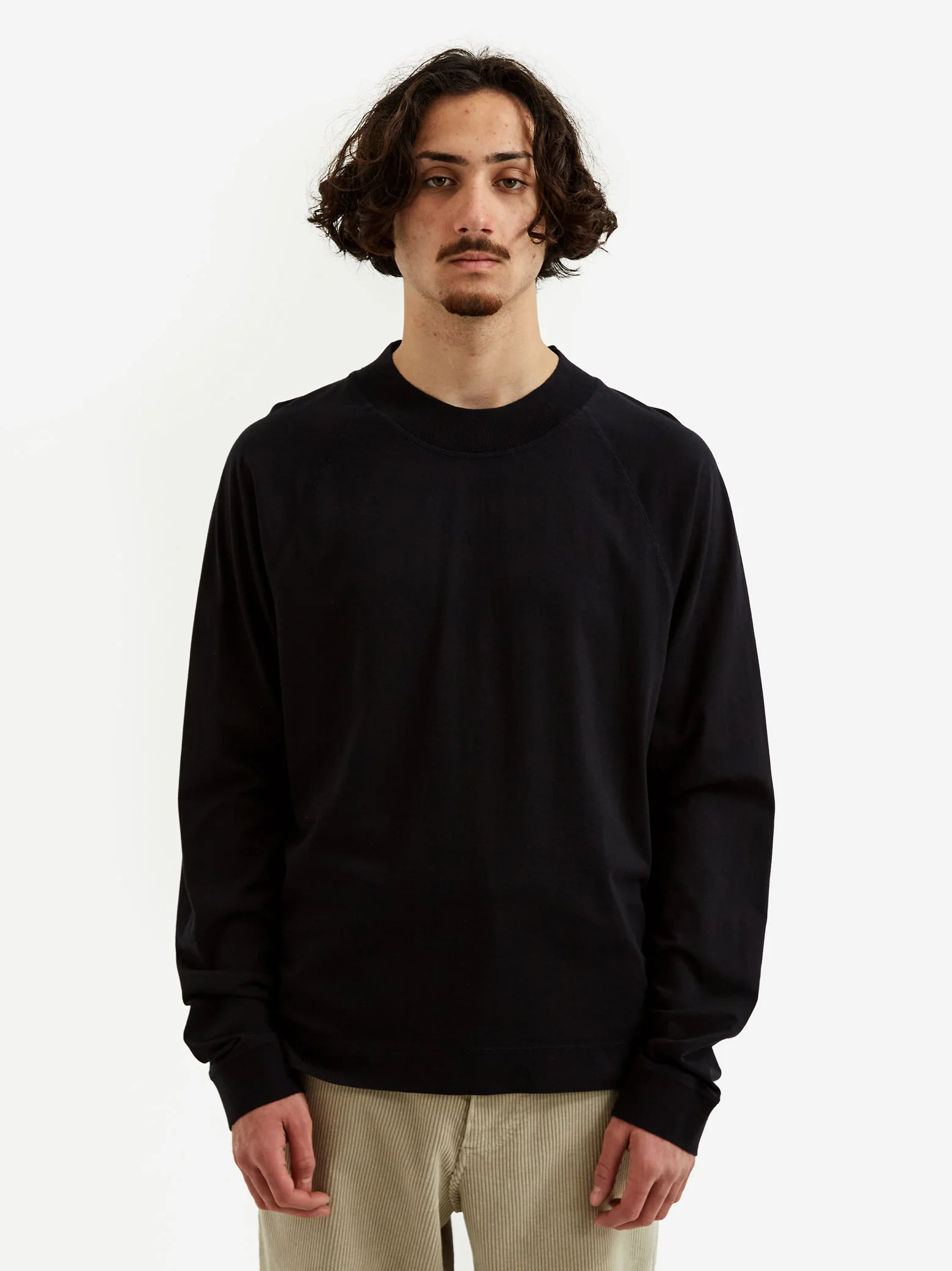 MHL. By Margaret Howell Raglan Crew - Midnight - Image 2