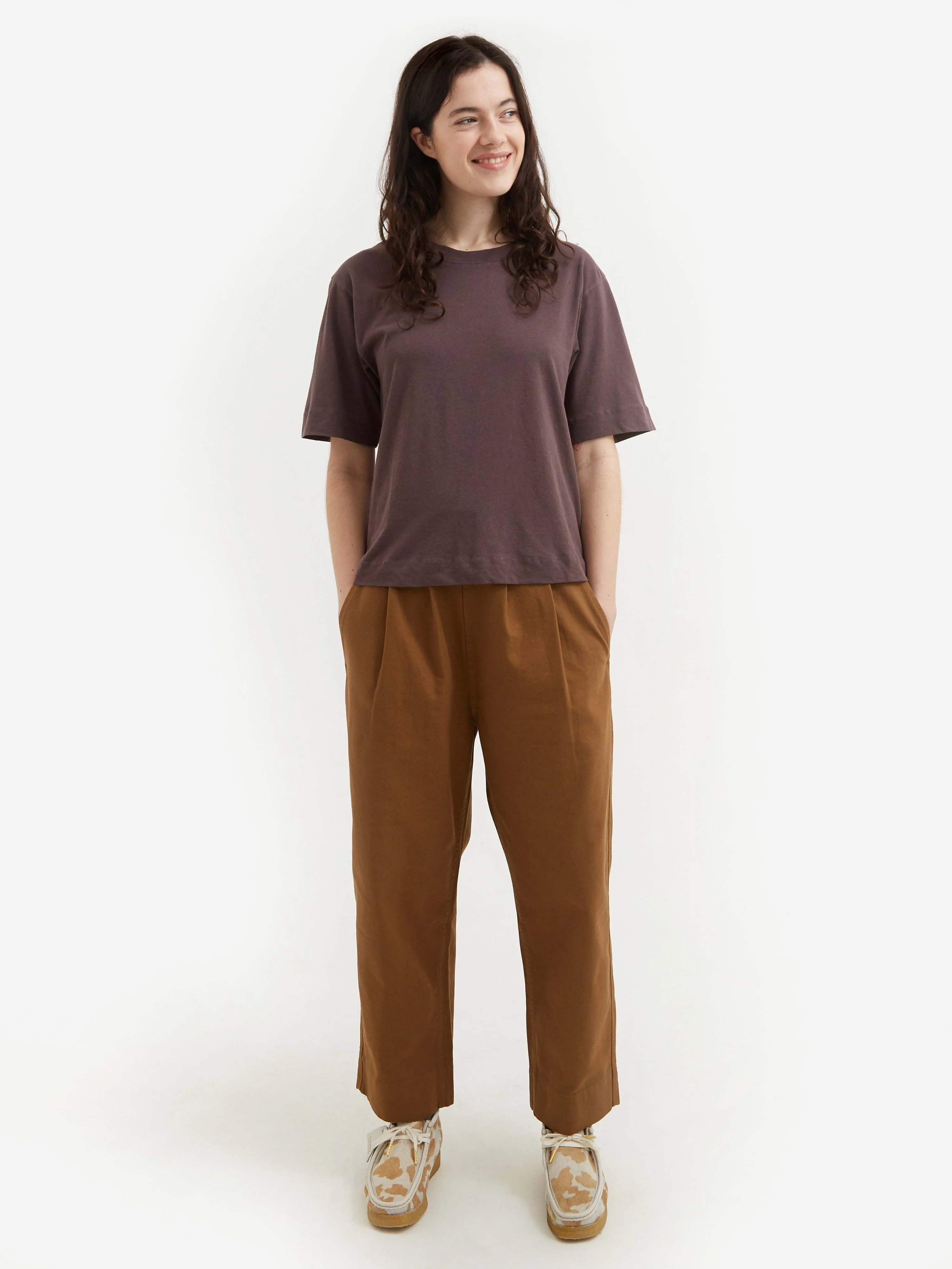 MHL. By Margaret Howell Simple Short Sleeve T-Shirt - Grape - Image 2