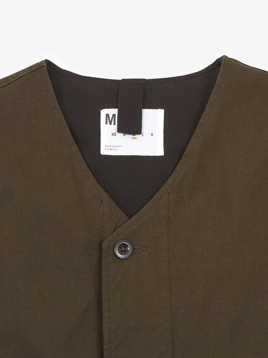 MHL. By Margaret Howell Single Pocket Jerkin - Cedar - Image 3