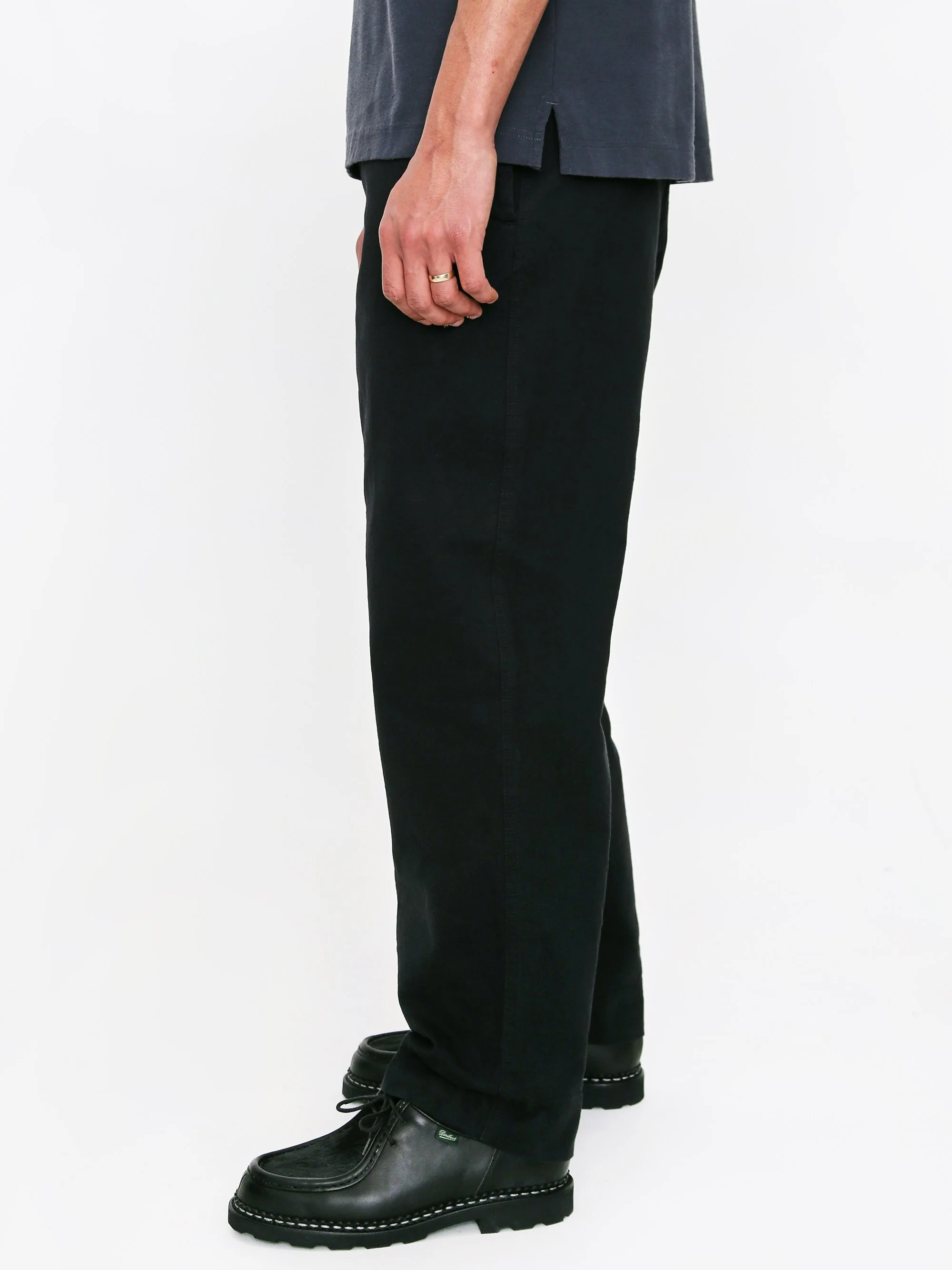 MHL. By Margaret Howell Tapered Trouser - Black - Image 8