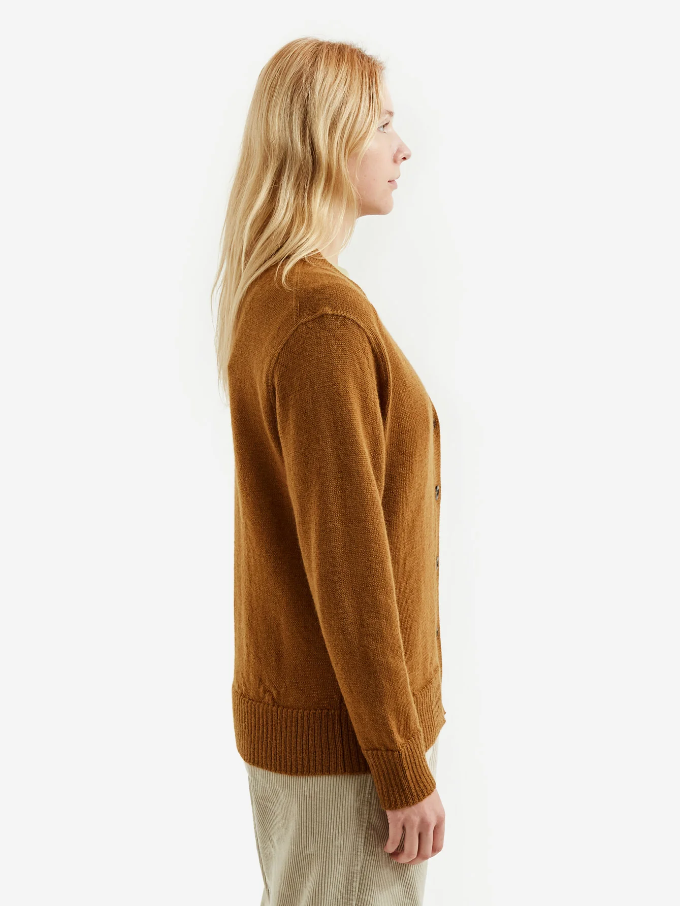 MHL. By Margaret Howell Welt Pocket Cardigan - Ochre - Image 2