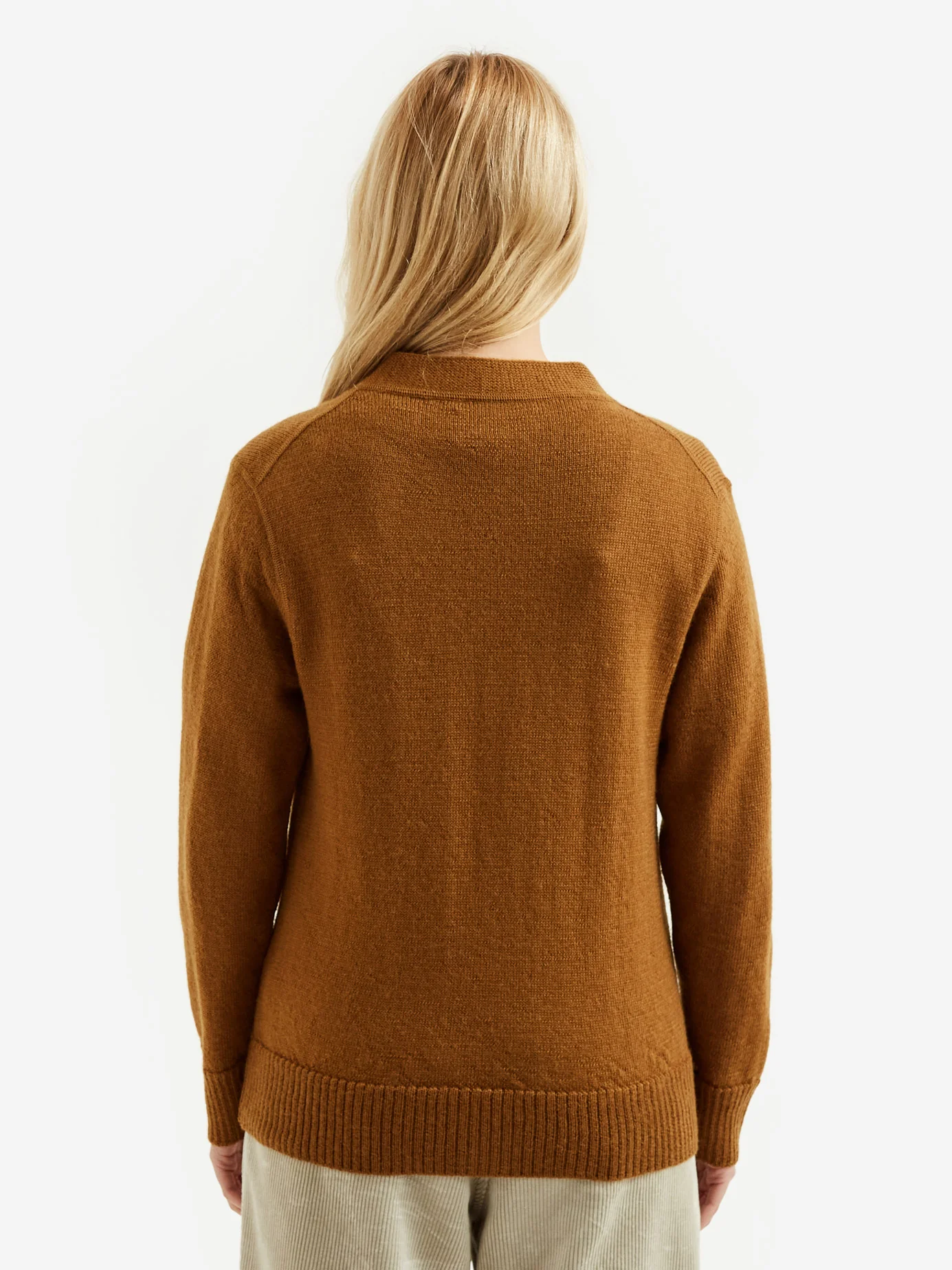 MHL. By Margaret Howell Welt Pocket Cardigan - Ochre - Image 5