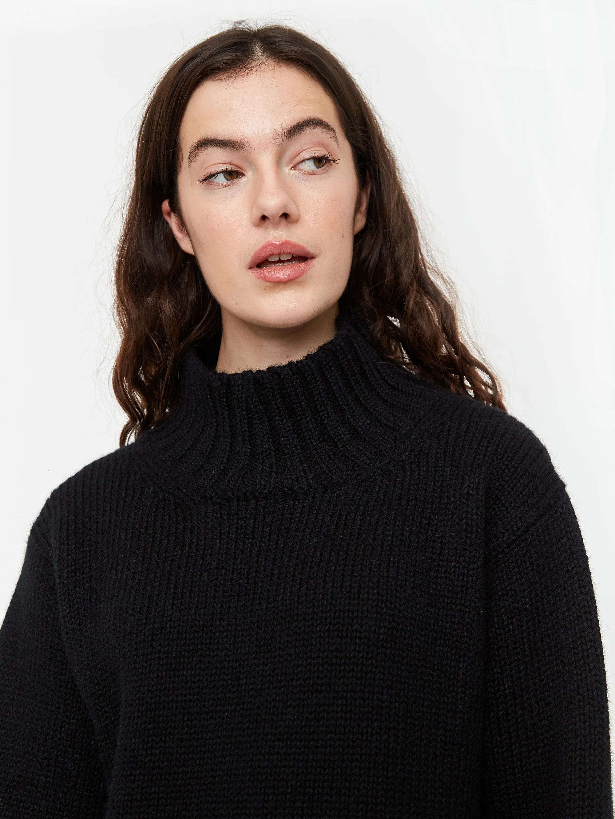 MHL. By Margaret Howell Wide Neck Jumper - Black - Image 4