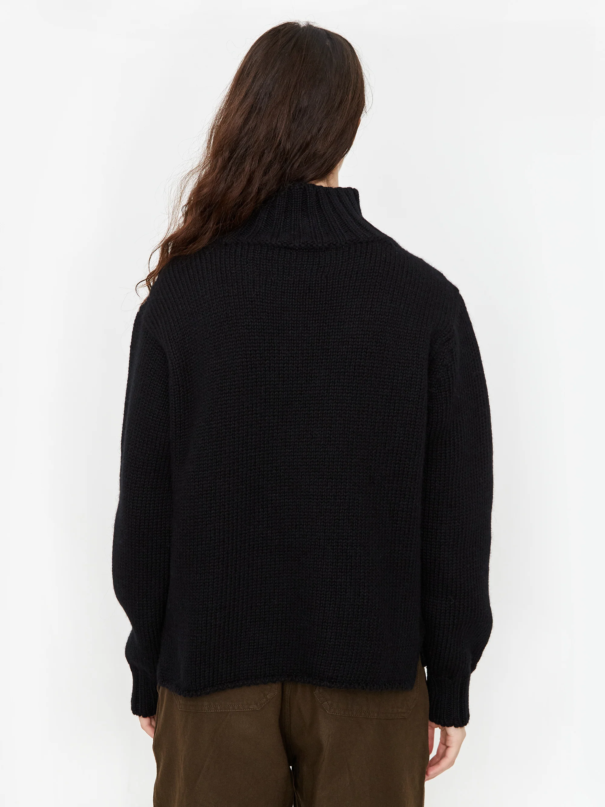 MHL. By Margaret Howell Wide Neck Jumper - Black - Image 5