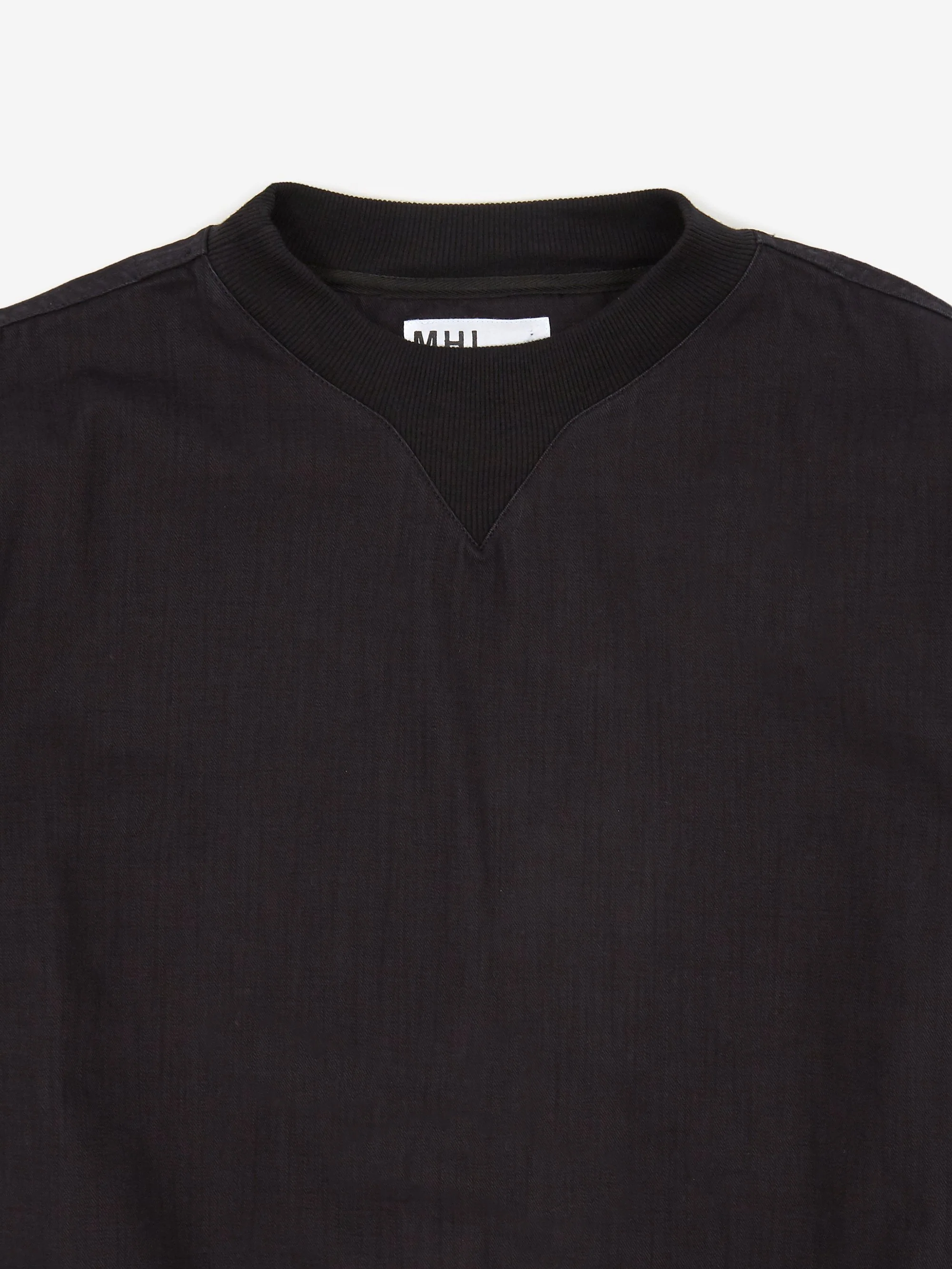 MHL. By Margaret Howell Woven Sweatshirt - Indigo - Image 3