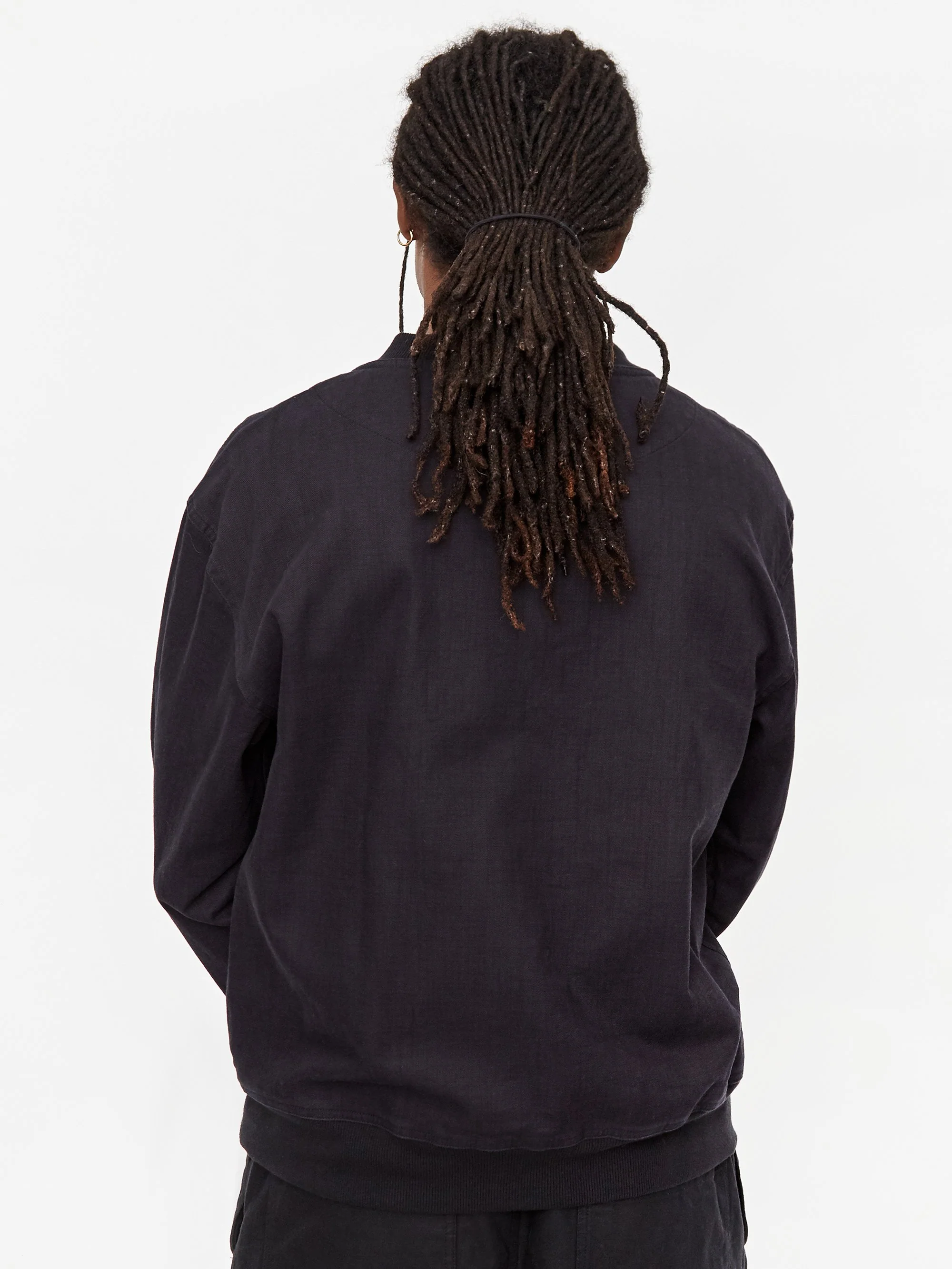 MHL. By Margaret Howell Woven Sweatshirt - Indigo - Image 7