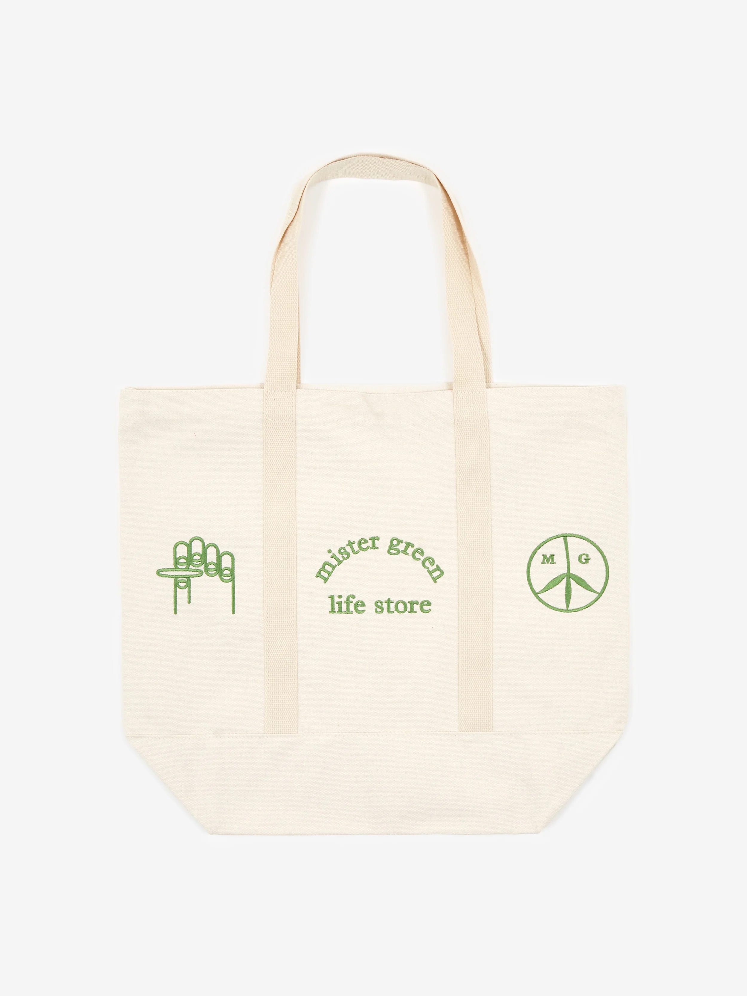 Mister Green Boat Tote - White