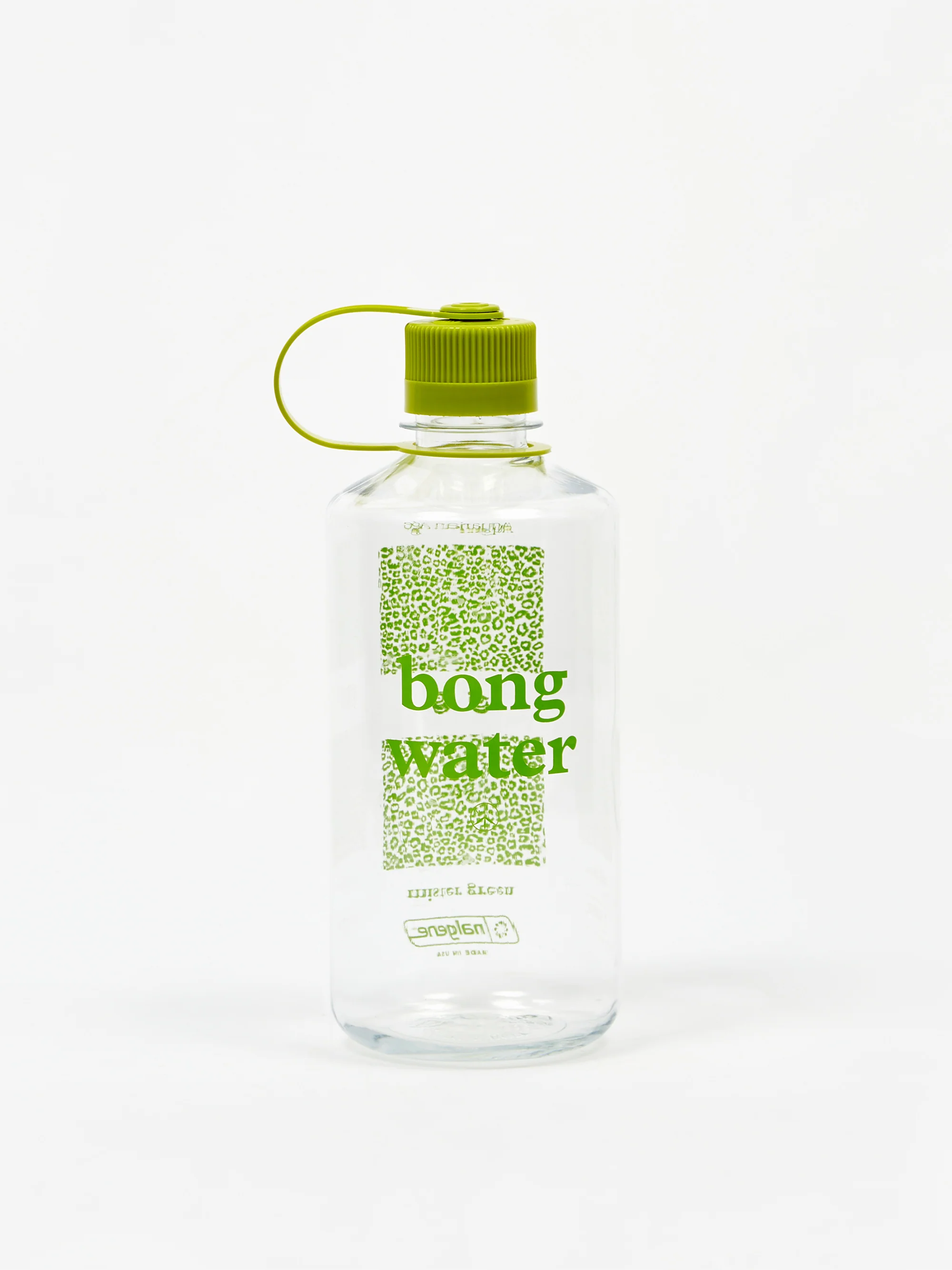 Mister Green Bong Water Bottle Hard Shell - Clear/Green