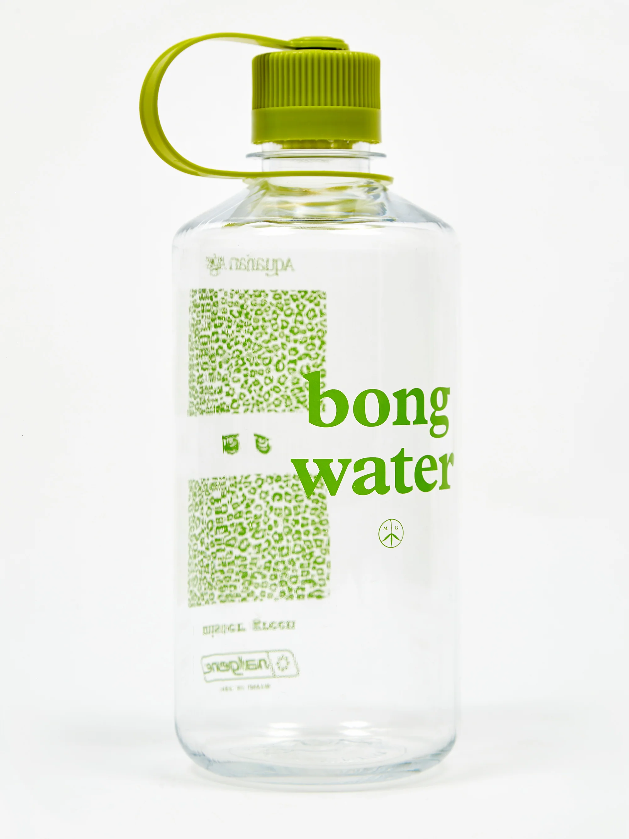 Mister Green Bong Water Bottle Hard Shell - Clear/Green - Image 3