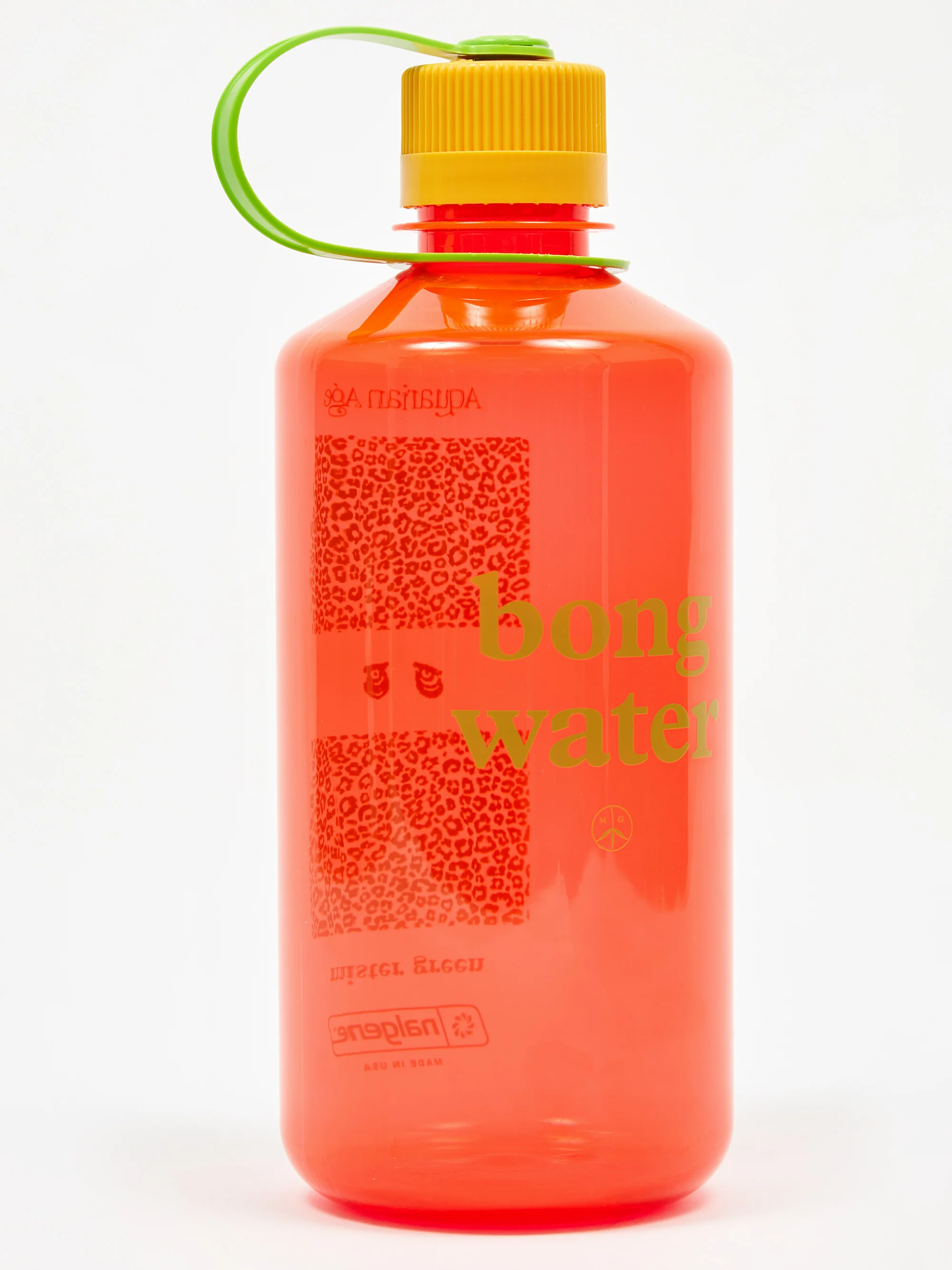 Mister Green Bong Water Bottle Hard Shell - Red/Orange - Image 3