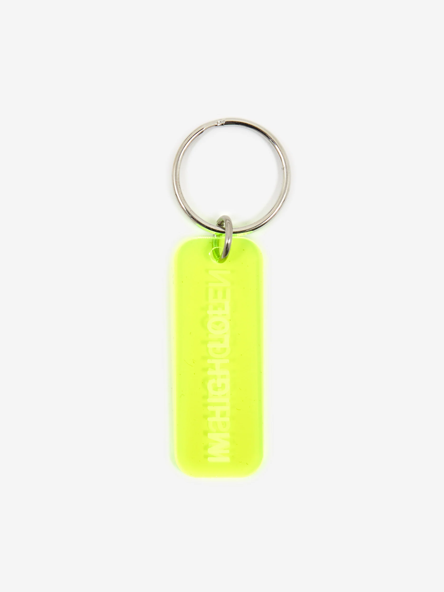 Mister Green “IM HIGH LOL/MISTER GREEN” Keytag 2 Sided Keychain - Neon Yellow - Image 2