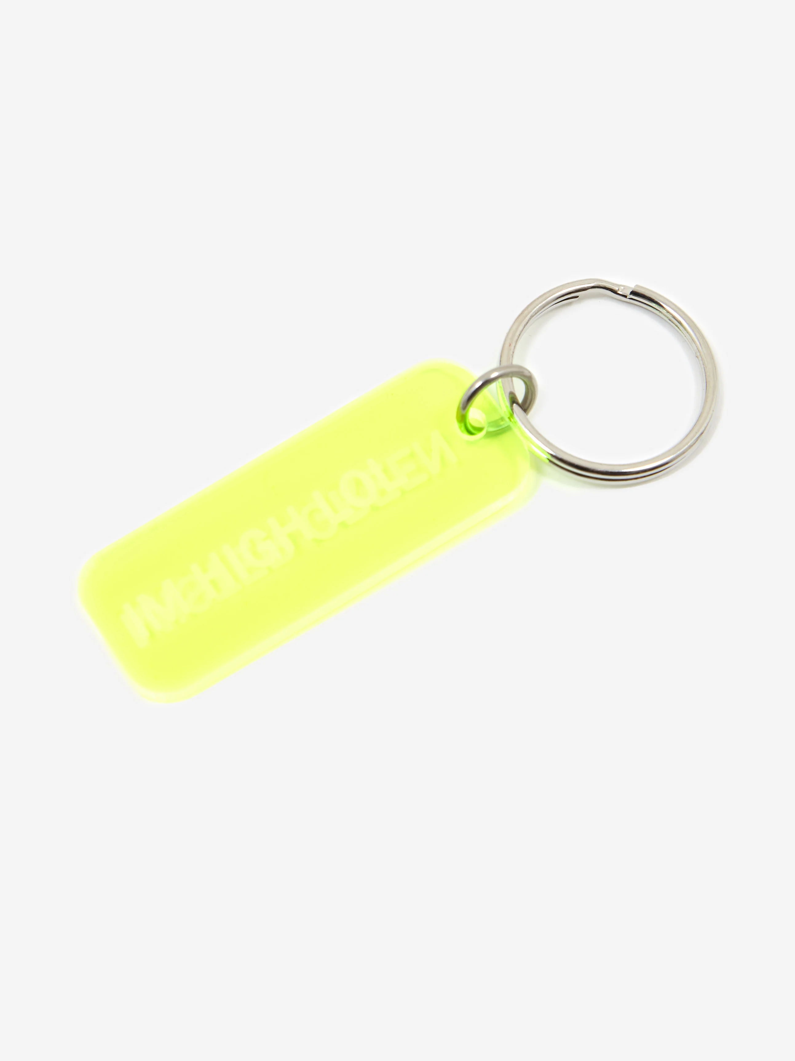 Mister Green “IM HIGH LOL/MISTER GREEN” Keytag 2 Sided Keychain - Neon Yellow - Image 3