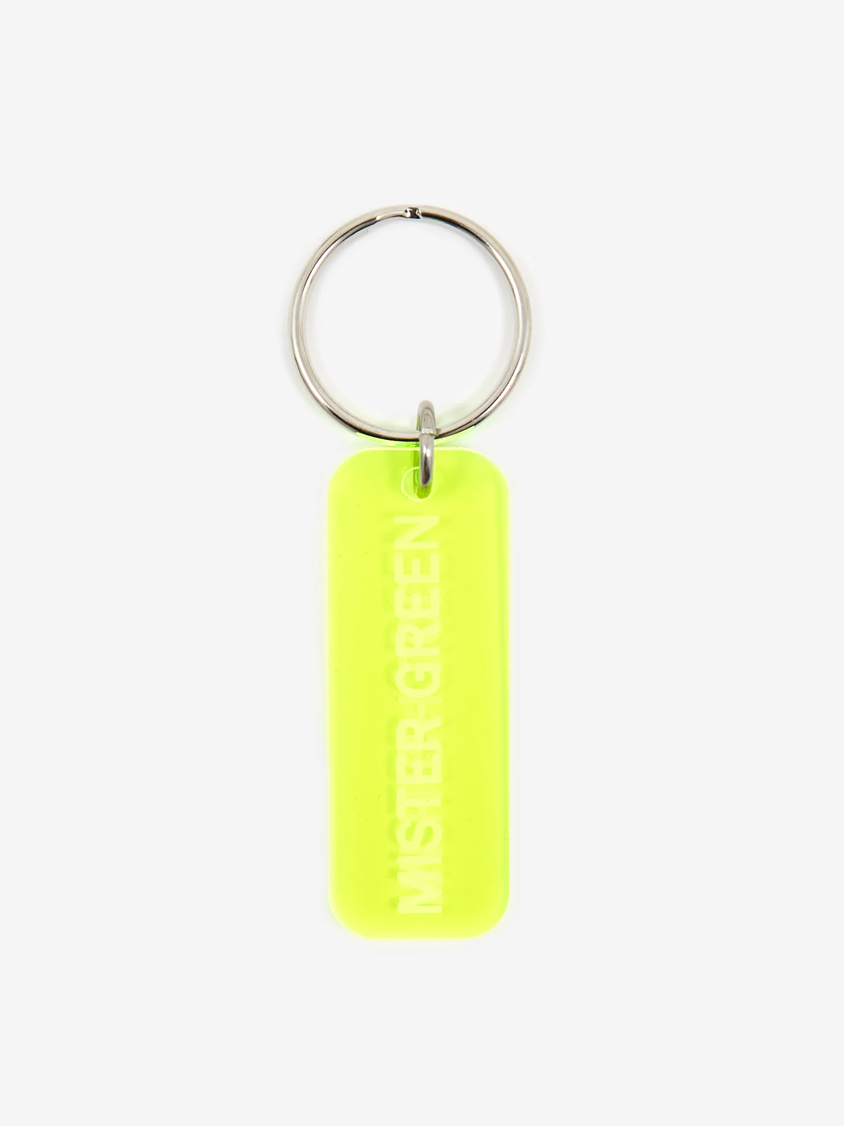 Mister Green “IM HIGH LOL/MISTER GREEN” Keytag 2 Sided Keychain - Neon Yellow - Image 4