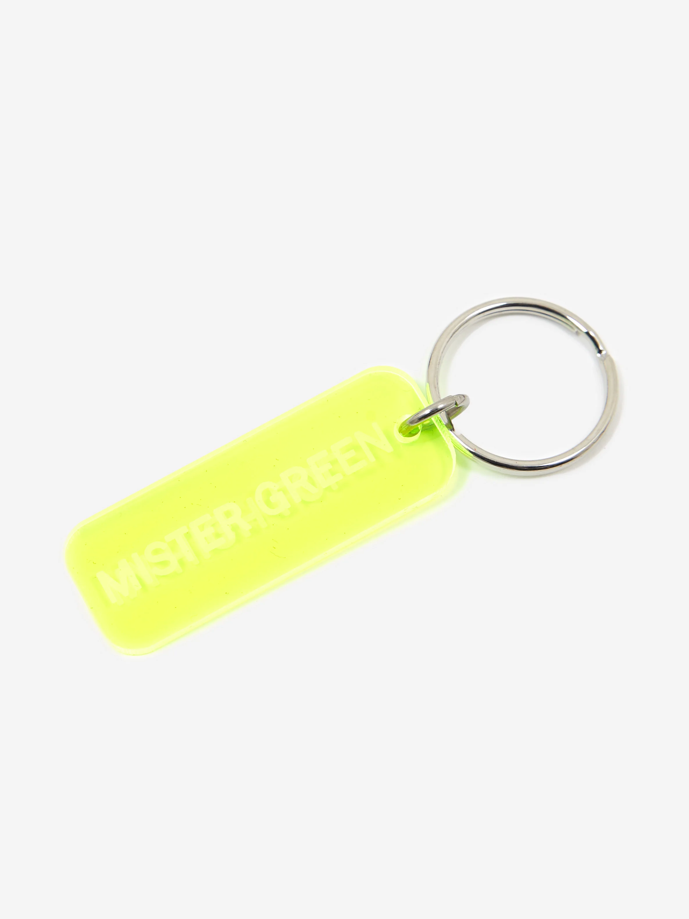 Mister Green “IM HIGH LOL/MISTER GREEN” Keytag 2 Sided Keychain - Neon Yellow - Image 5
