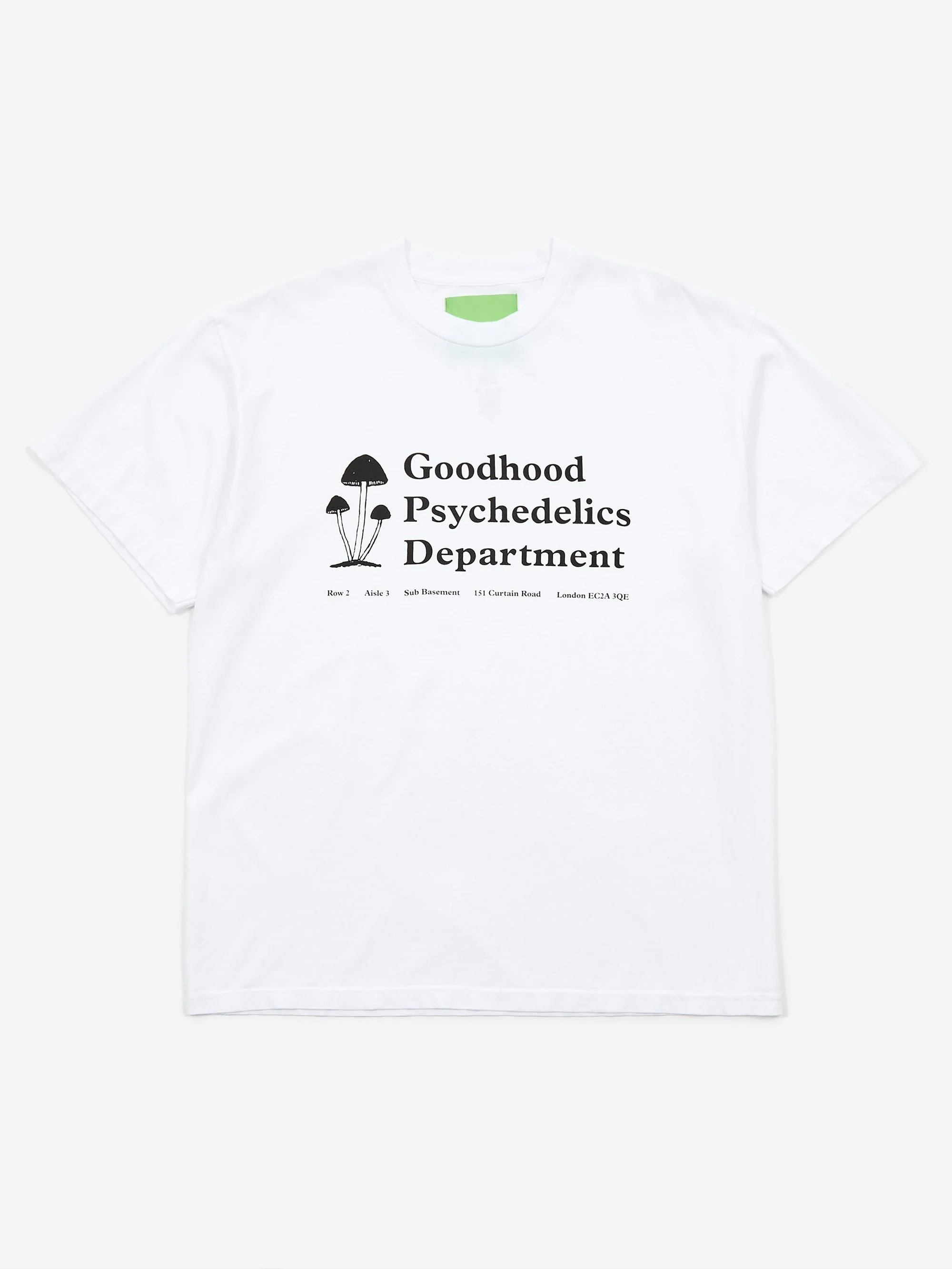 Mister Green x Goodhood Psychedelics Department Short Sleeve T-Shirt - White - Image 2