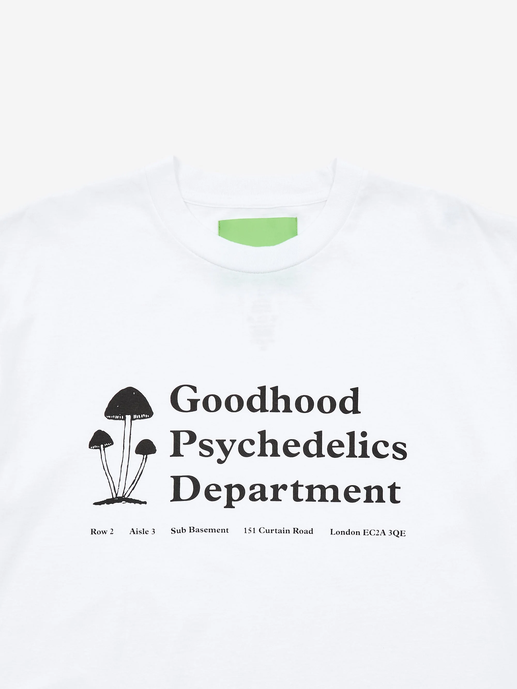 Mister Green x Goodhood Psychedelics Department Short Sleeve T-Shirt - White - Image 3