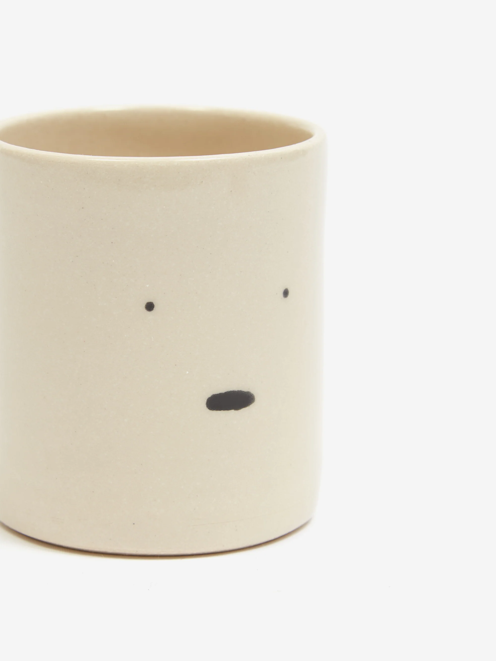 Modern Pottery Shop Espresso Cup Meh Face Design - White - Image 2