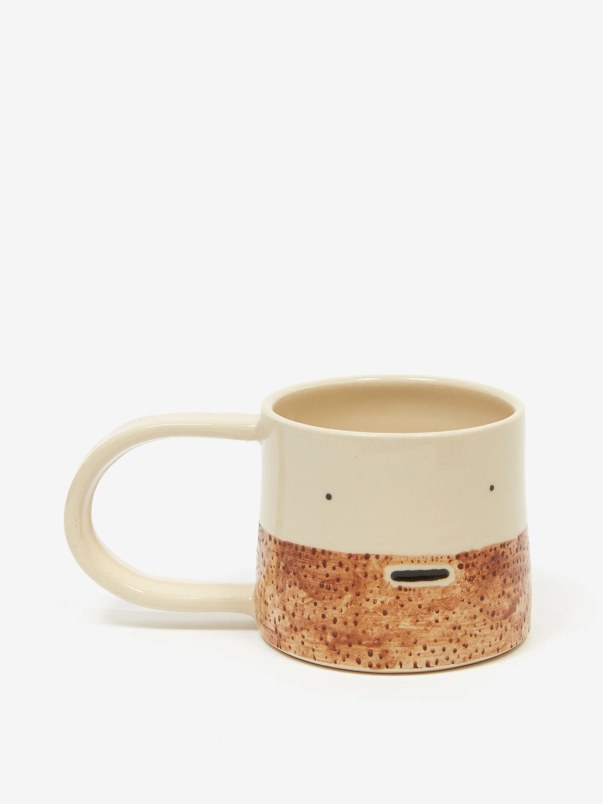 Modern Pottery Shop Flat White Cup - Chocolate Brown Stubble